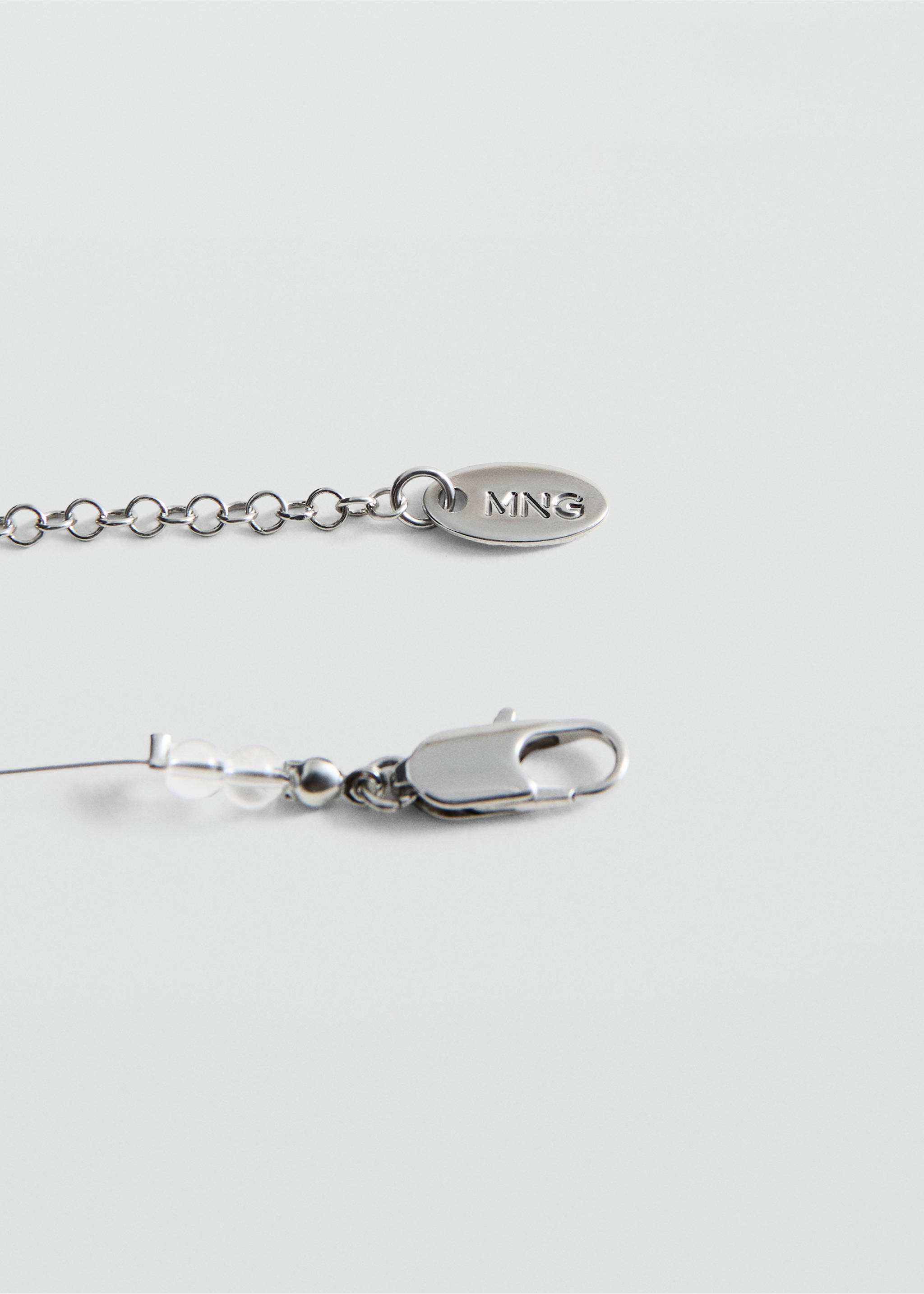 Shells necklace - Details of the article 1, Silver. Ref: 27018662-00.