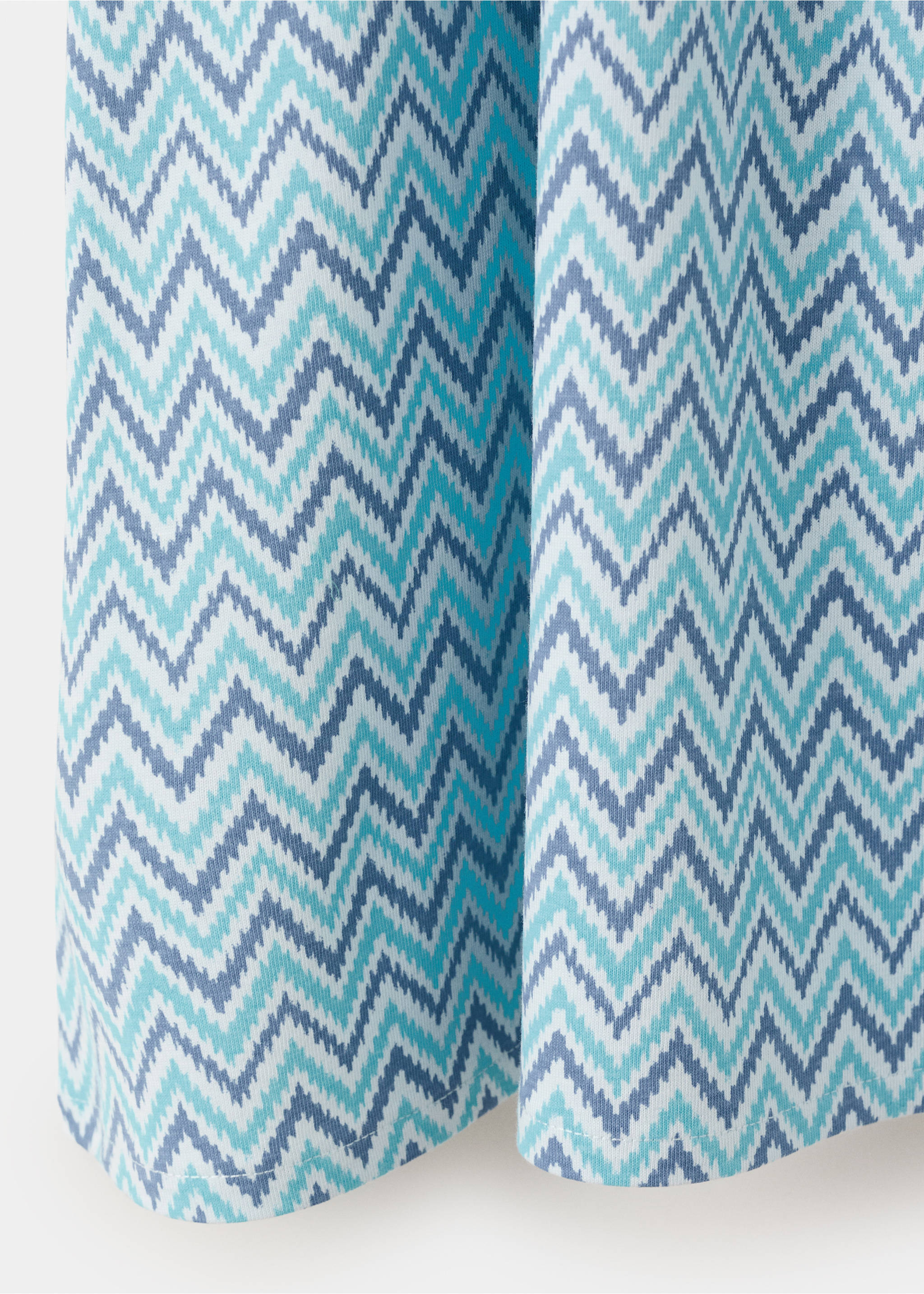 Short patterned dress - Details of the article 0, Sky Blue. Ref: 27018663-00.