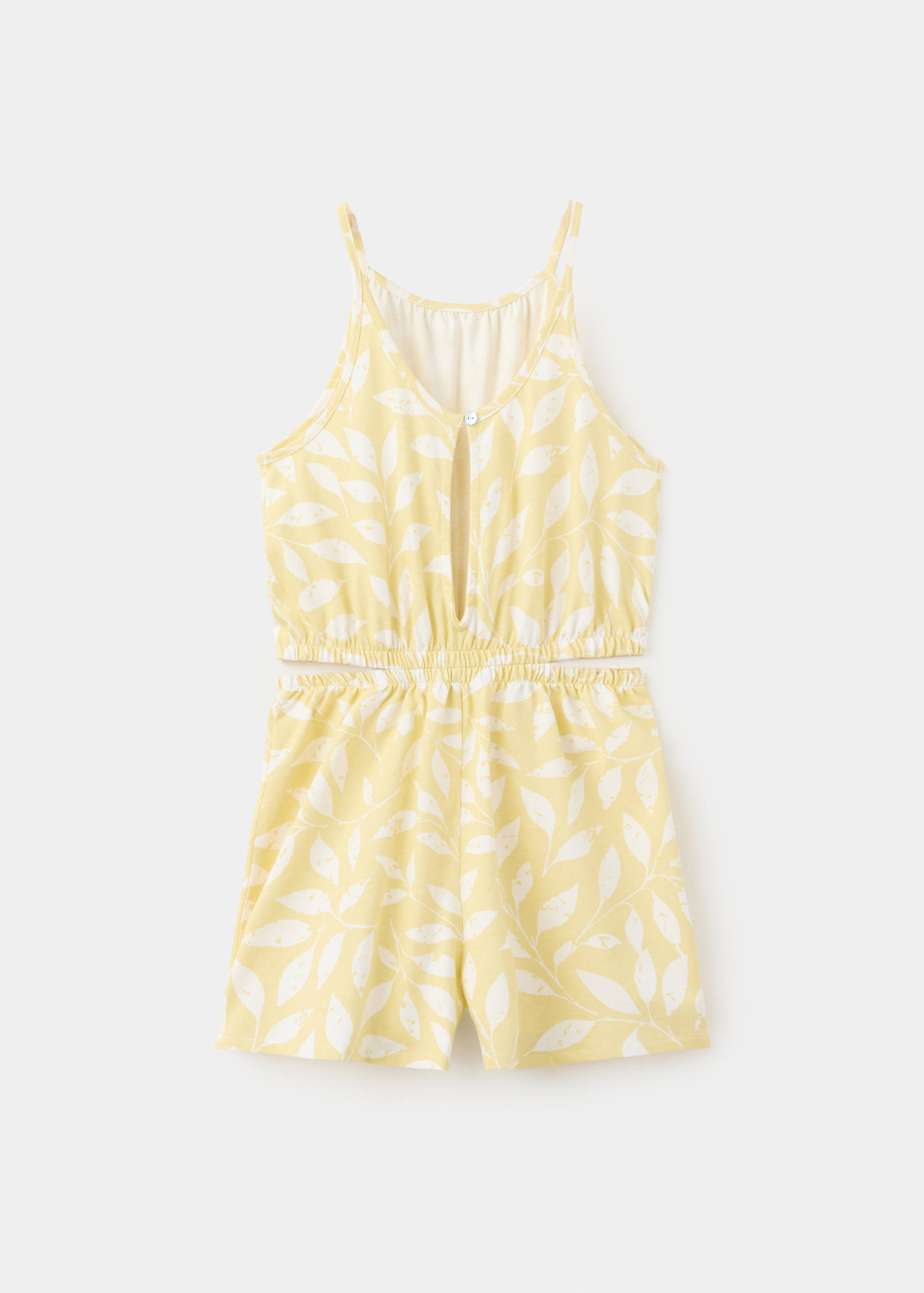 Printed jumpsuit with openings - Reverse of the article