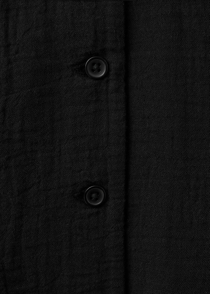 Halter-neck top with buttons — Black