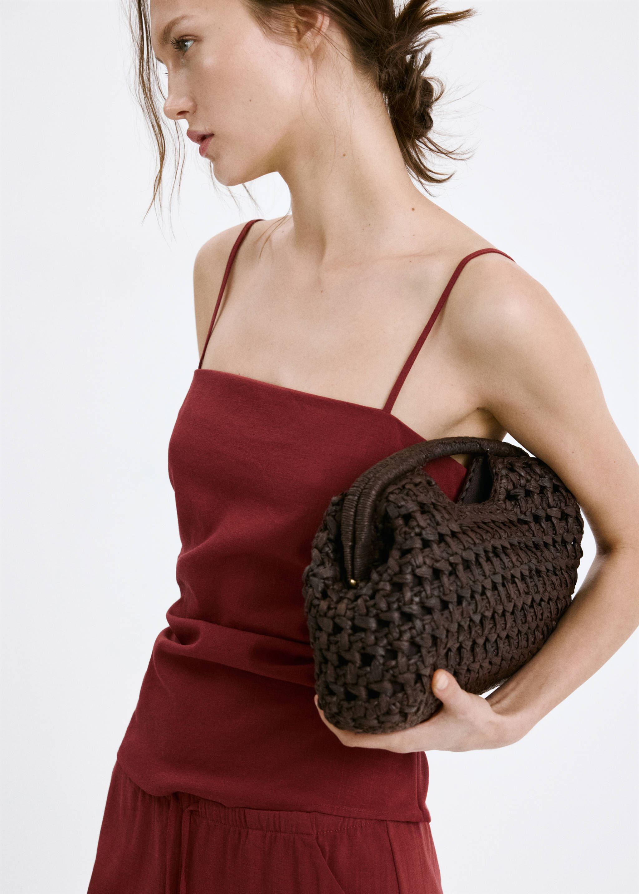 Square-neck strappy top - Medium plane