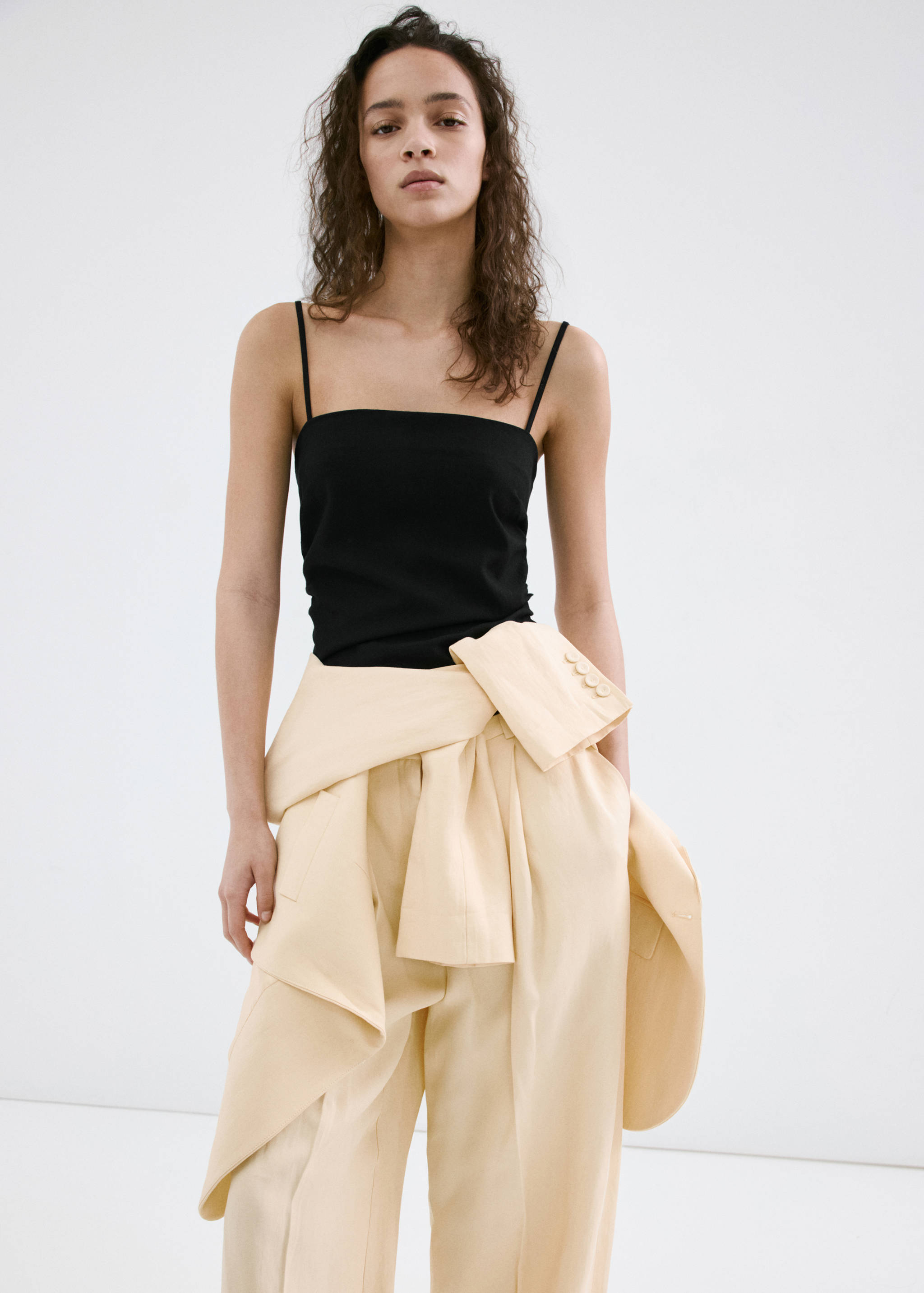 Square-neck strappy top - Medium plane