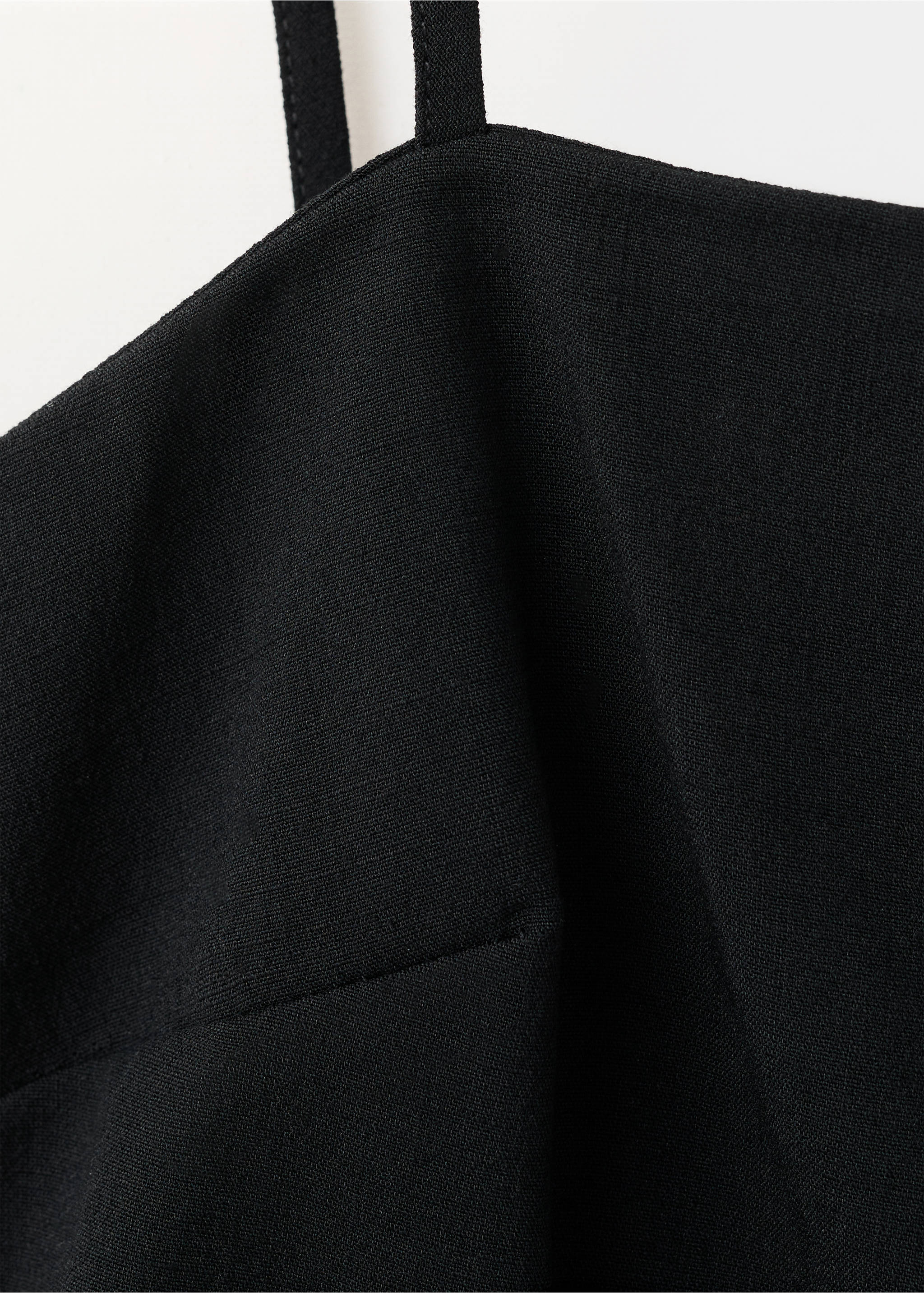 Square-neck strappy top - Details of the article 8, Black. Ref: 27019059-00.