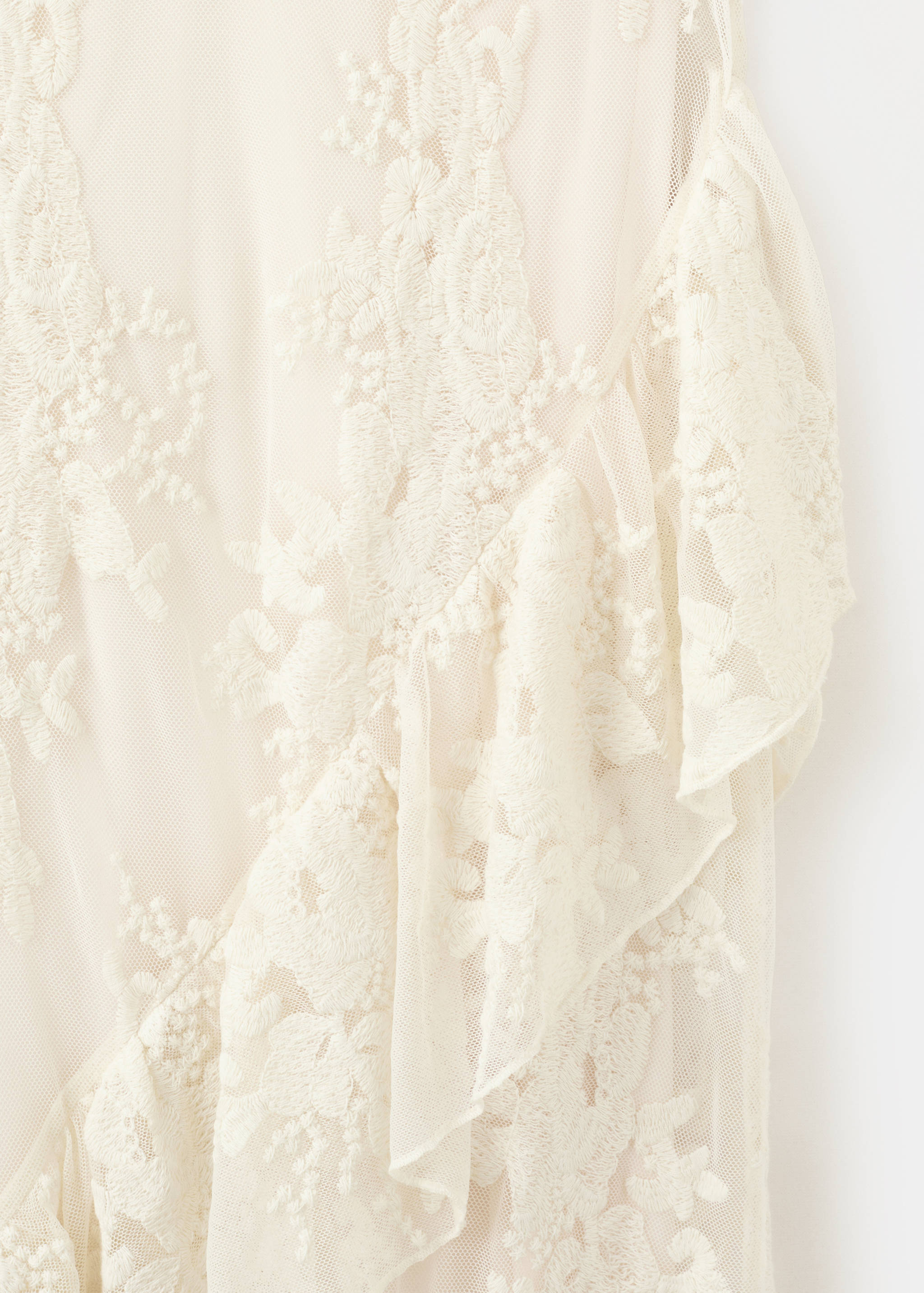 Frills embroidered dress - Details of the article 0