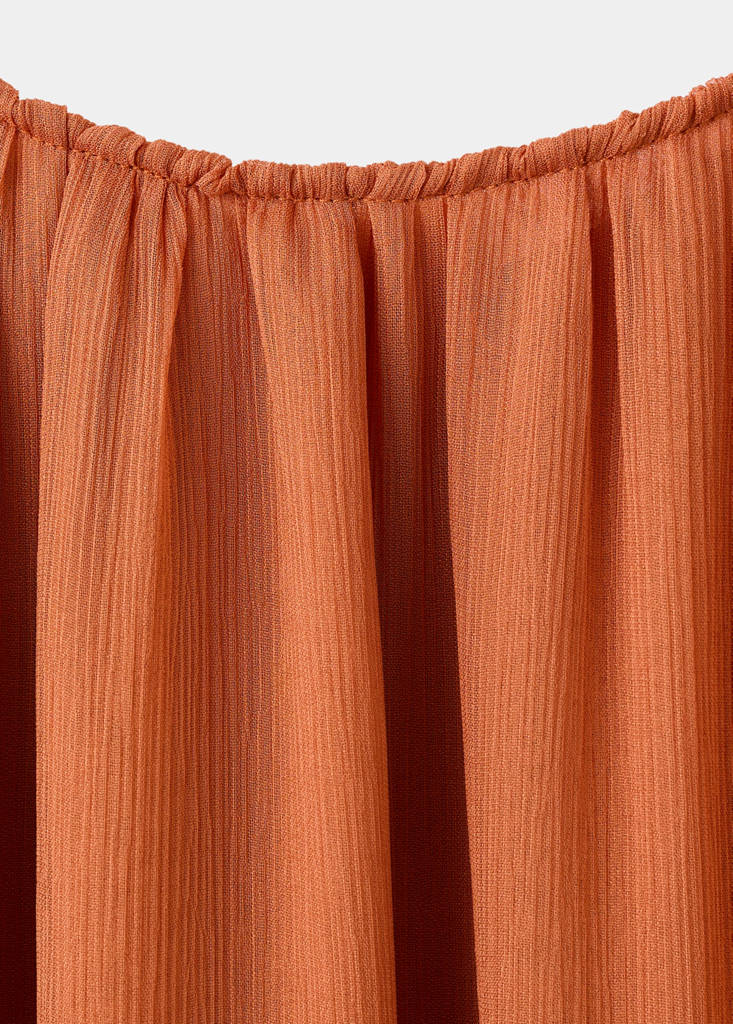 Ruffles flowy dress — Orange