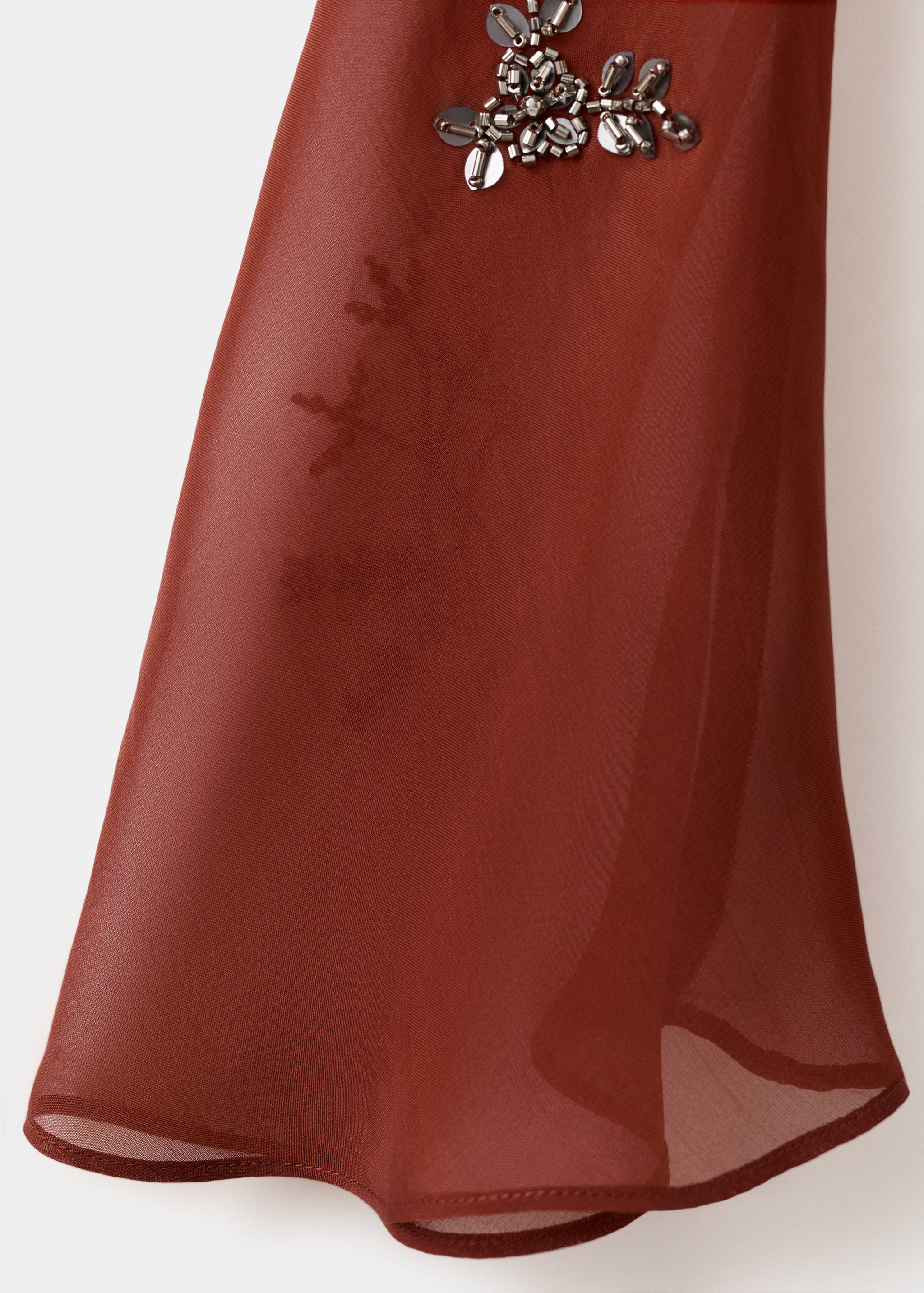 Crystal embroidered dress with flared sleeves - Details of the article 8