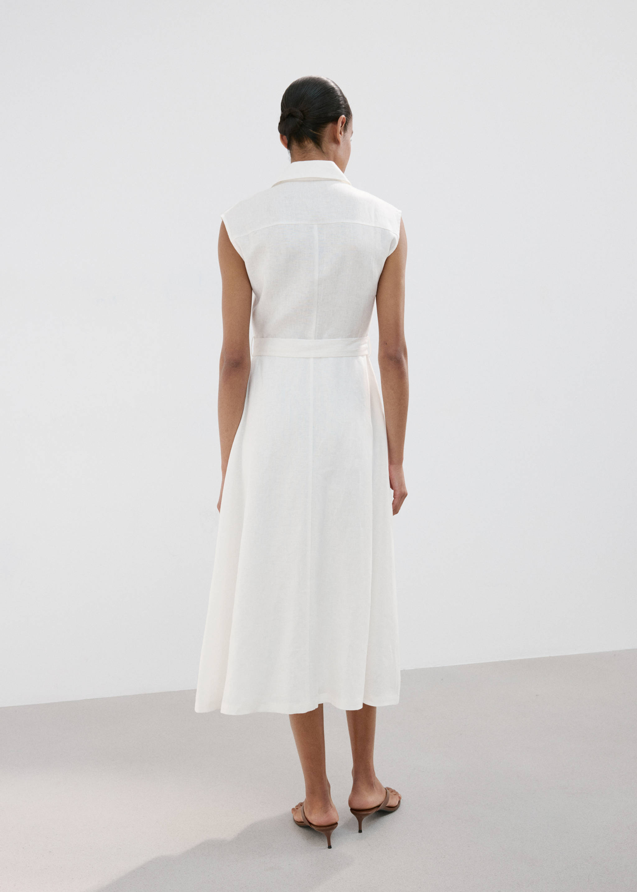 Robe chemise lin nœud - Verso de l’article