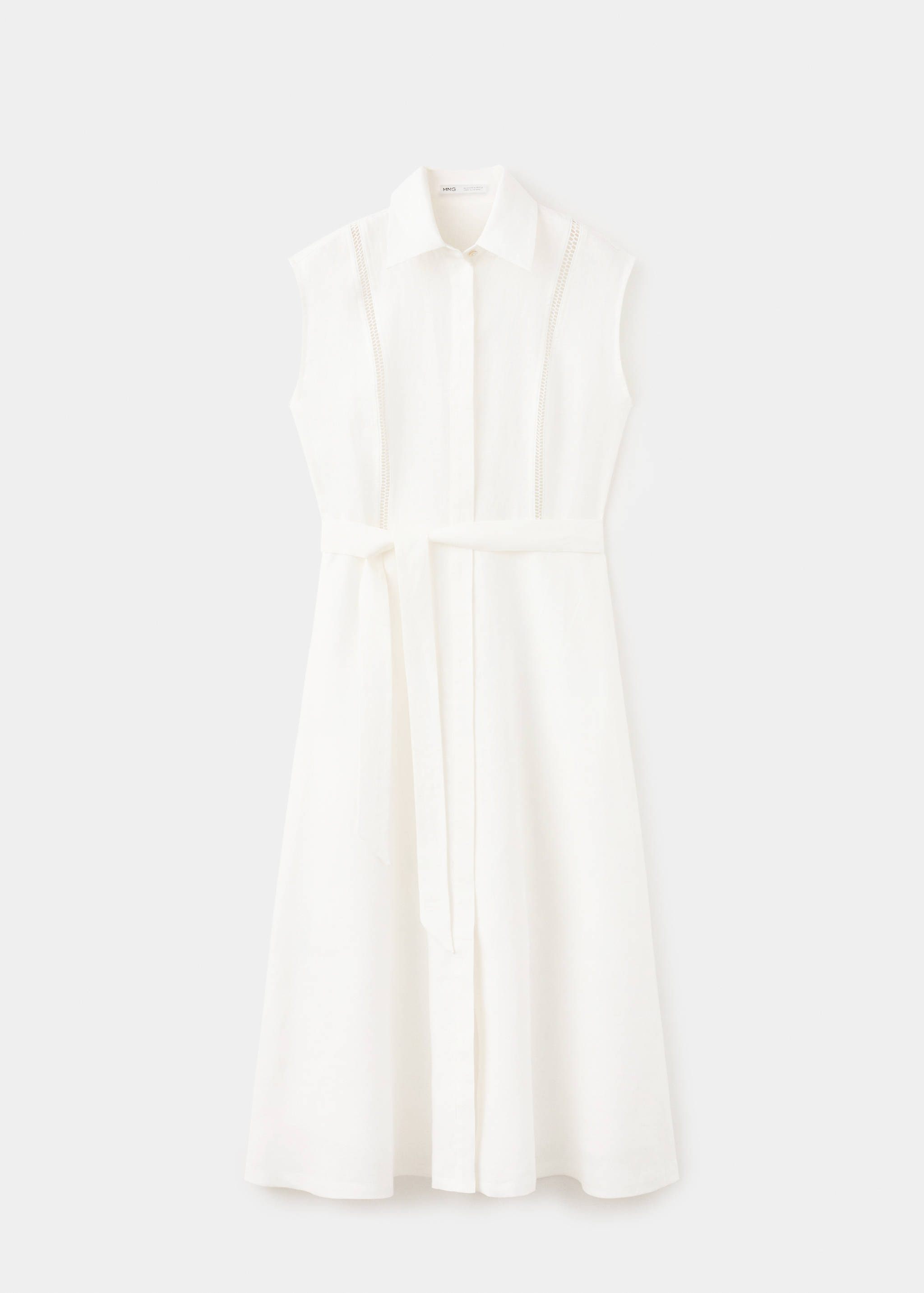 Linen shirt dress with bow - Article without model