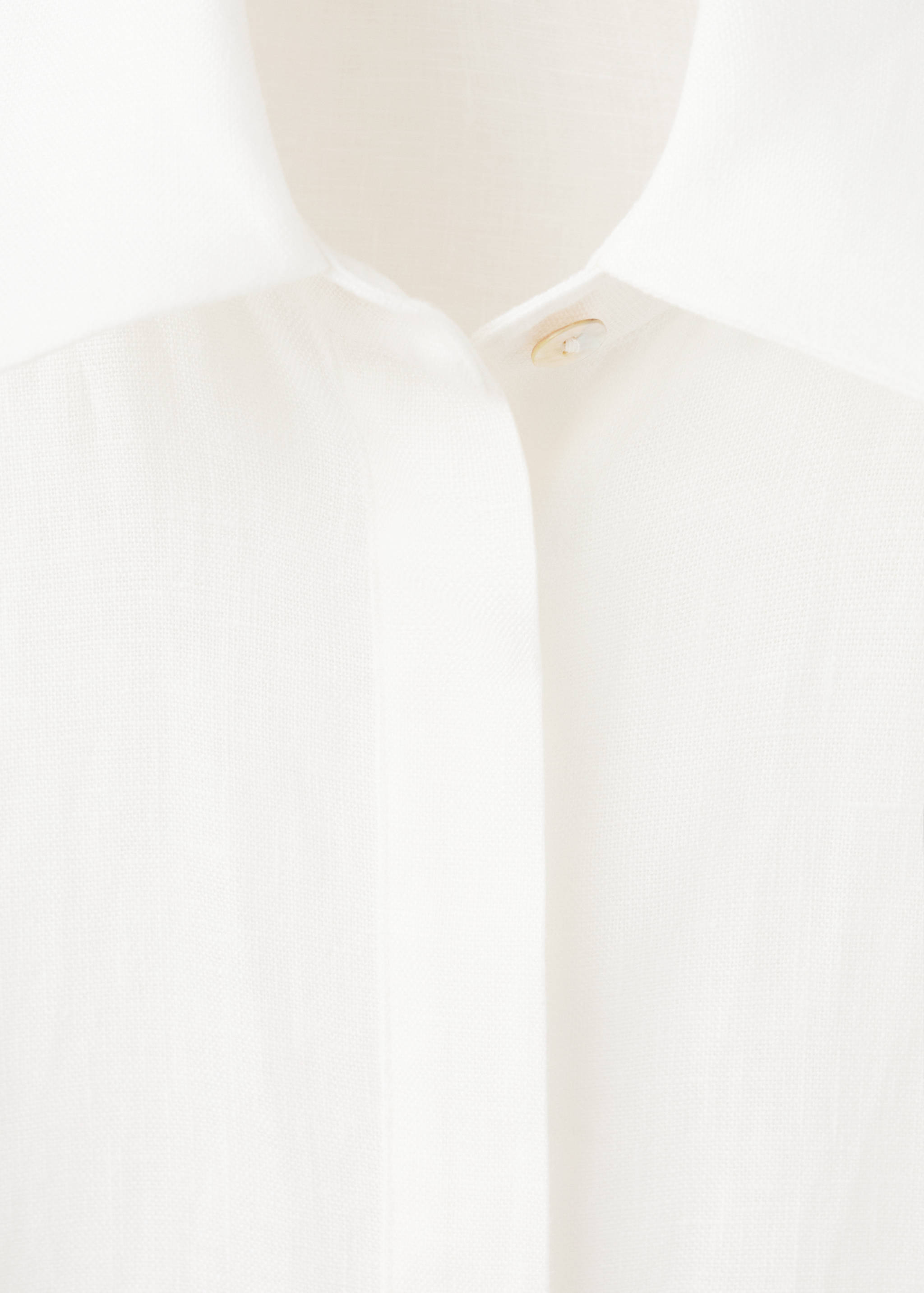 Linen shirt dress with bow - Details of the article 0
