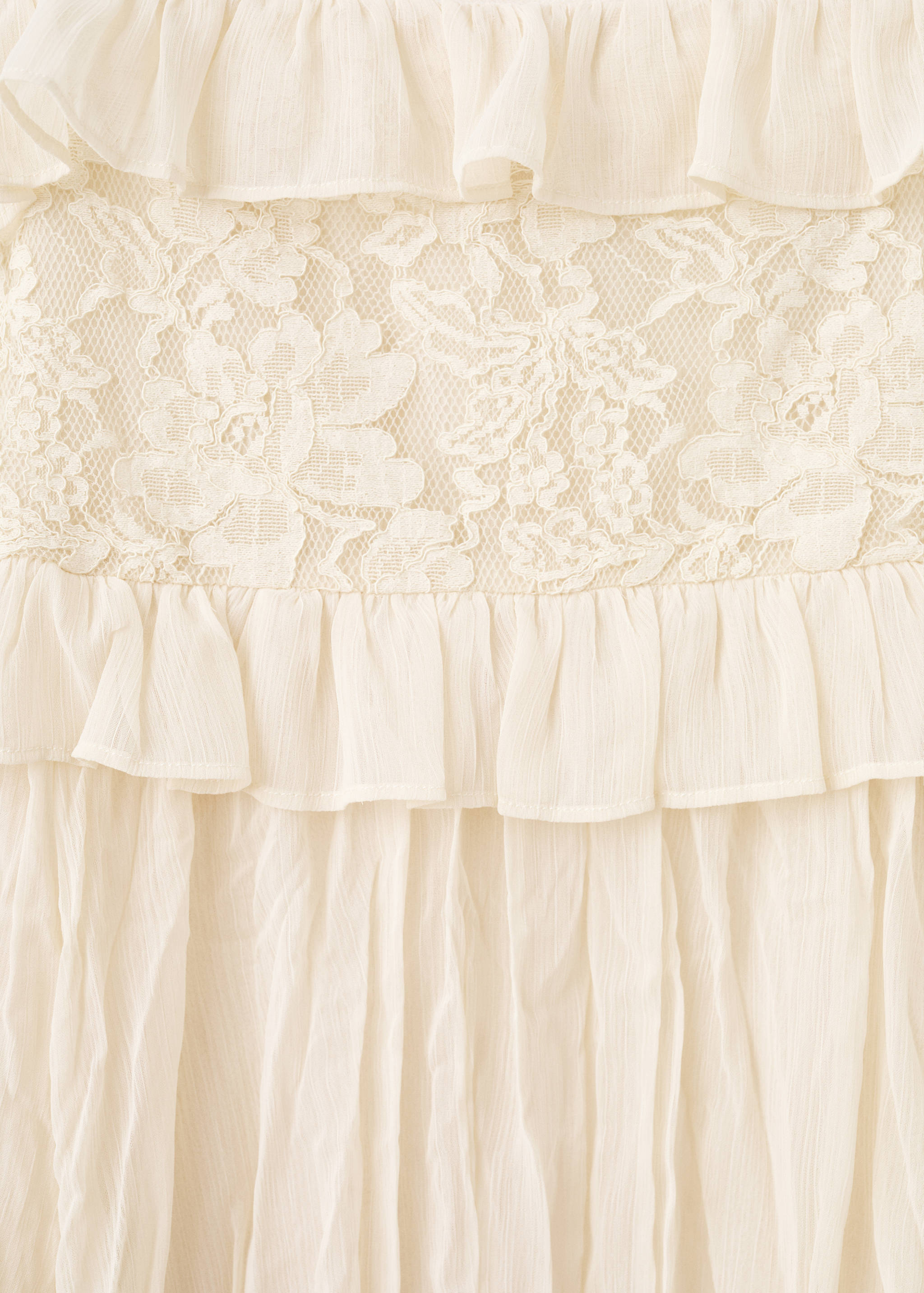 Chiffon dress with embroidered details - Details of the article 0