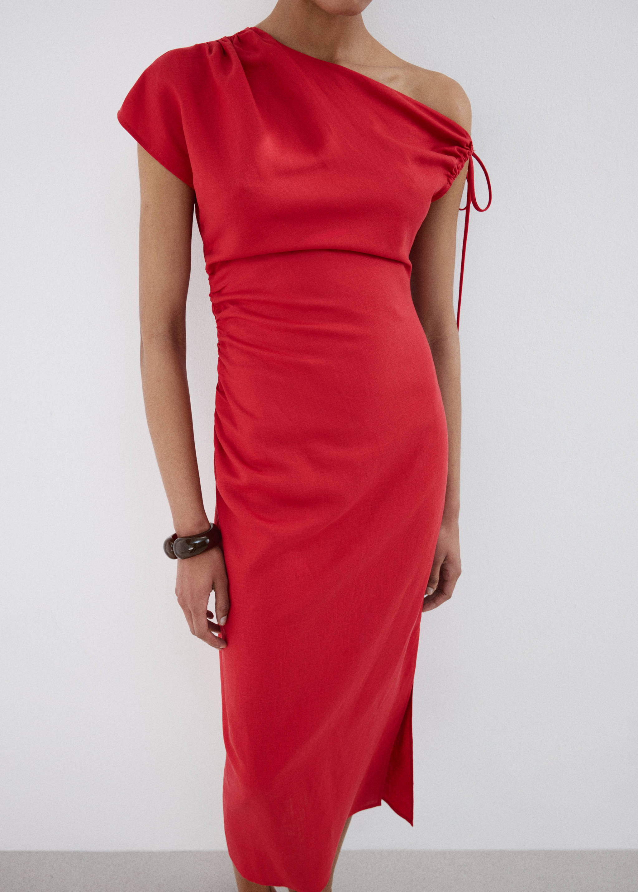 Asymmetric side ruched dress - Details of the article 6