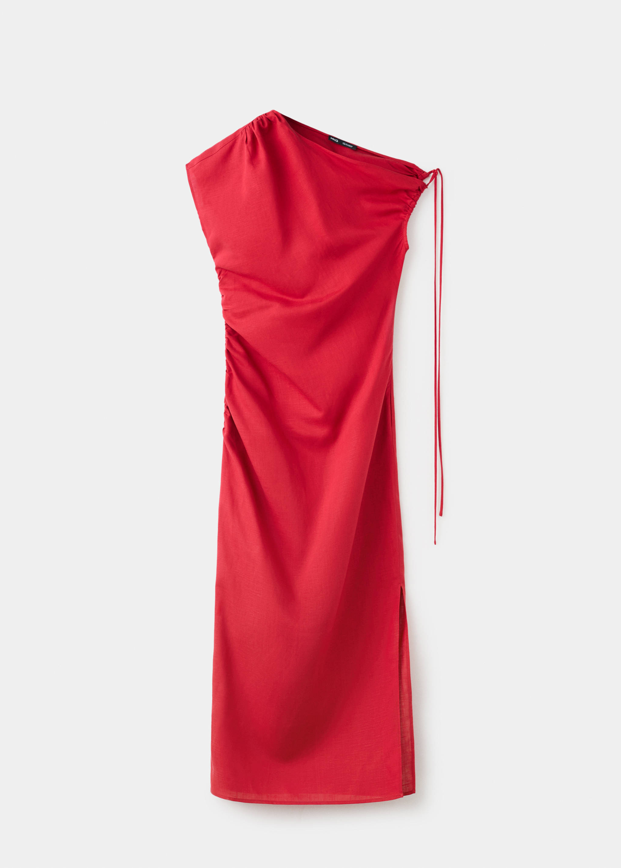 Asymmetric side ruched dress - Article without model