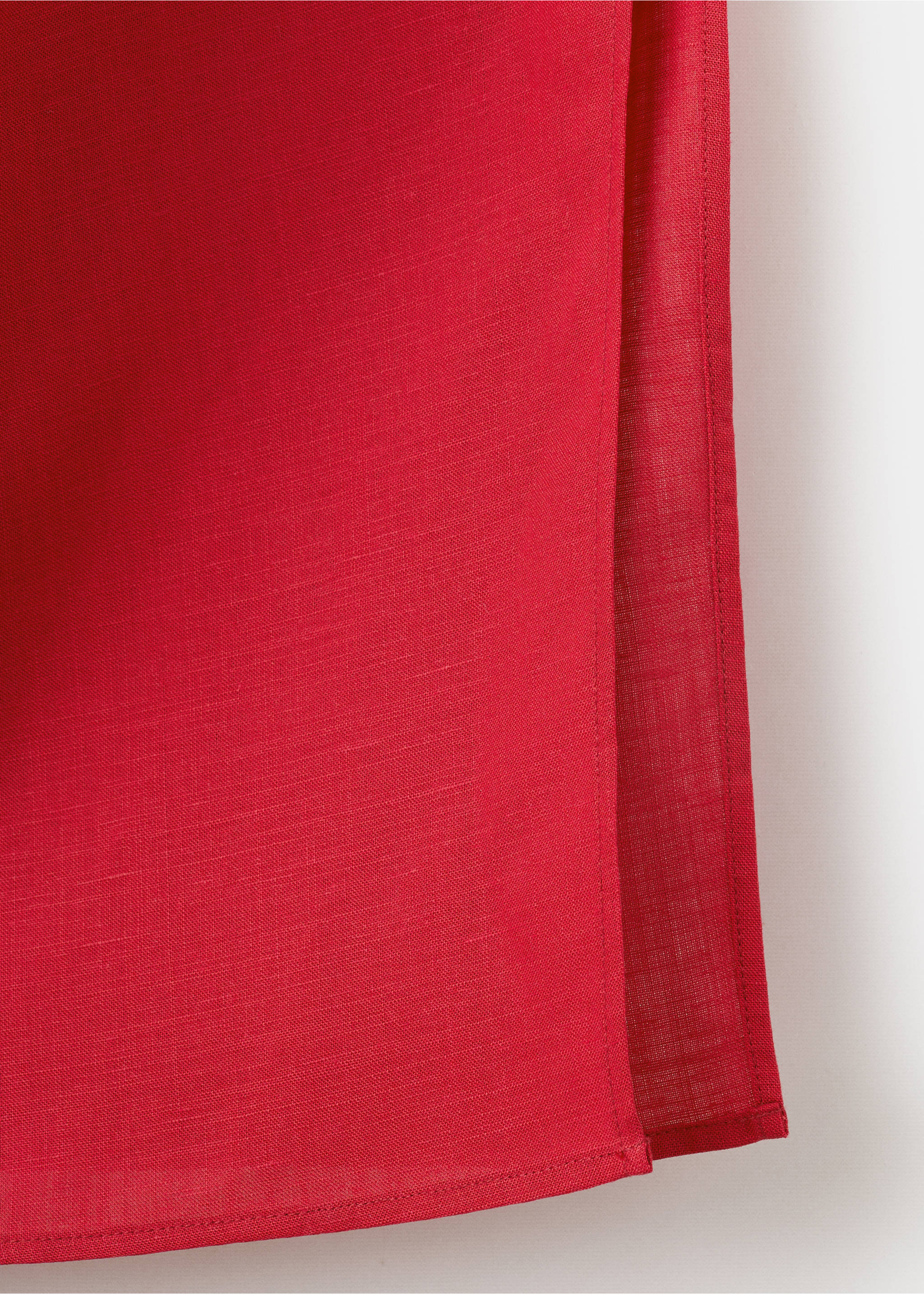 Asymmetric side ruched dress - Details of the article 0, Red. Ref: 27019073-00.