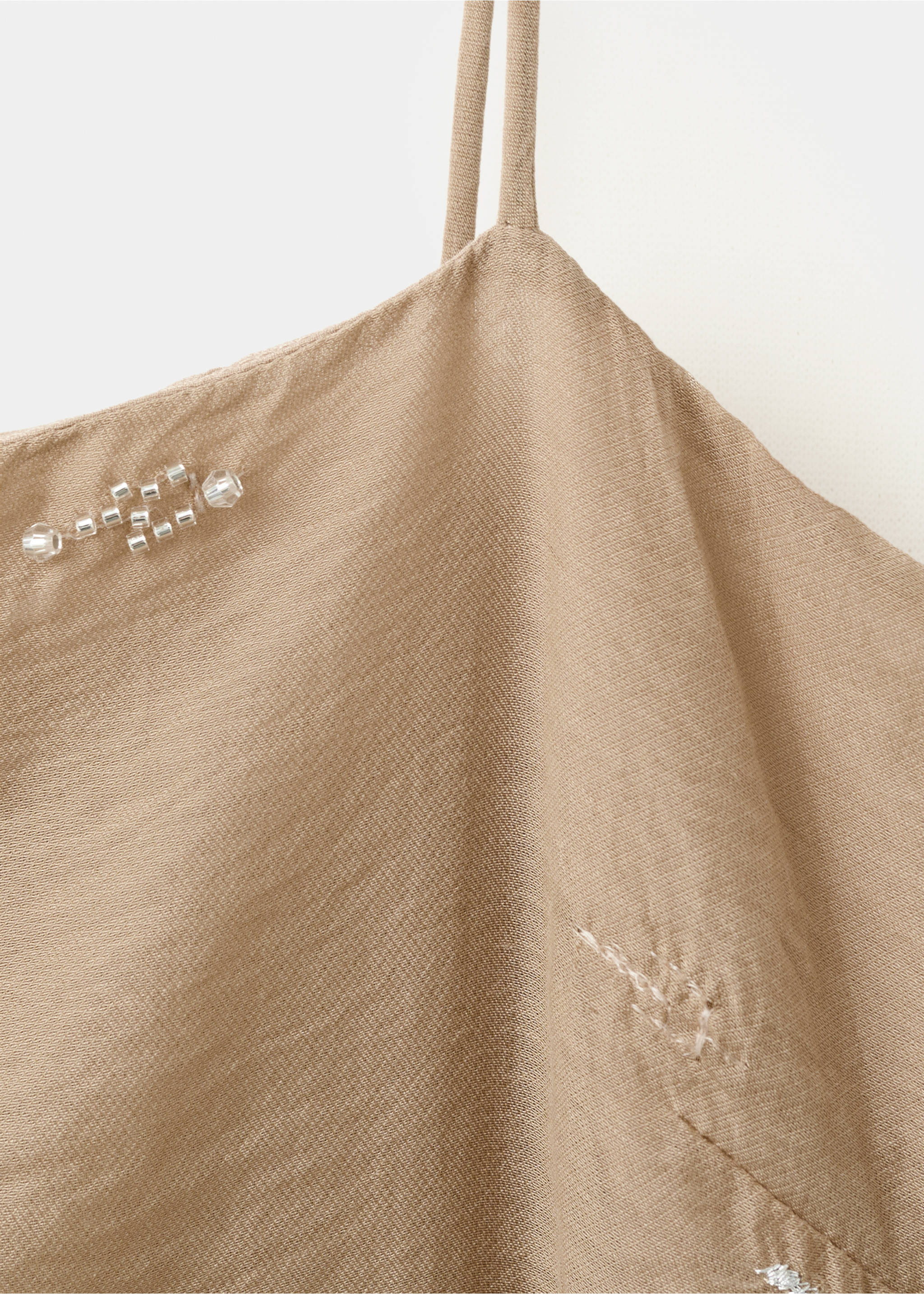 Robe en lyocell brodée - Détail de l'article 8, Beige. Ref: 27019074-00.