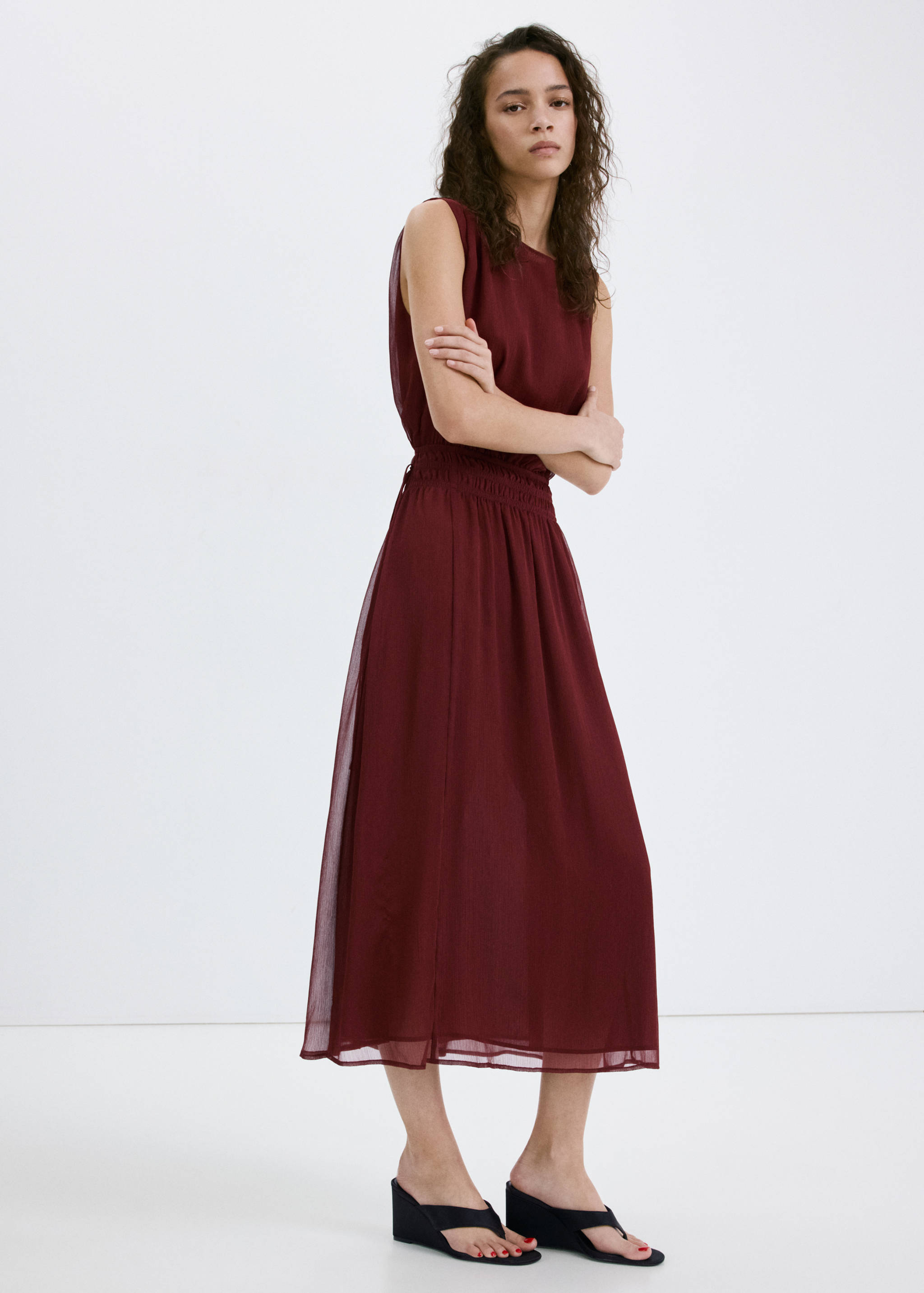 Robe fluide taille froncée - Plan général