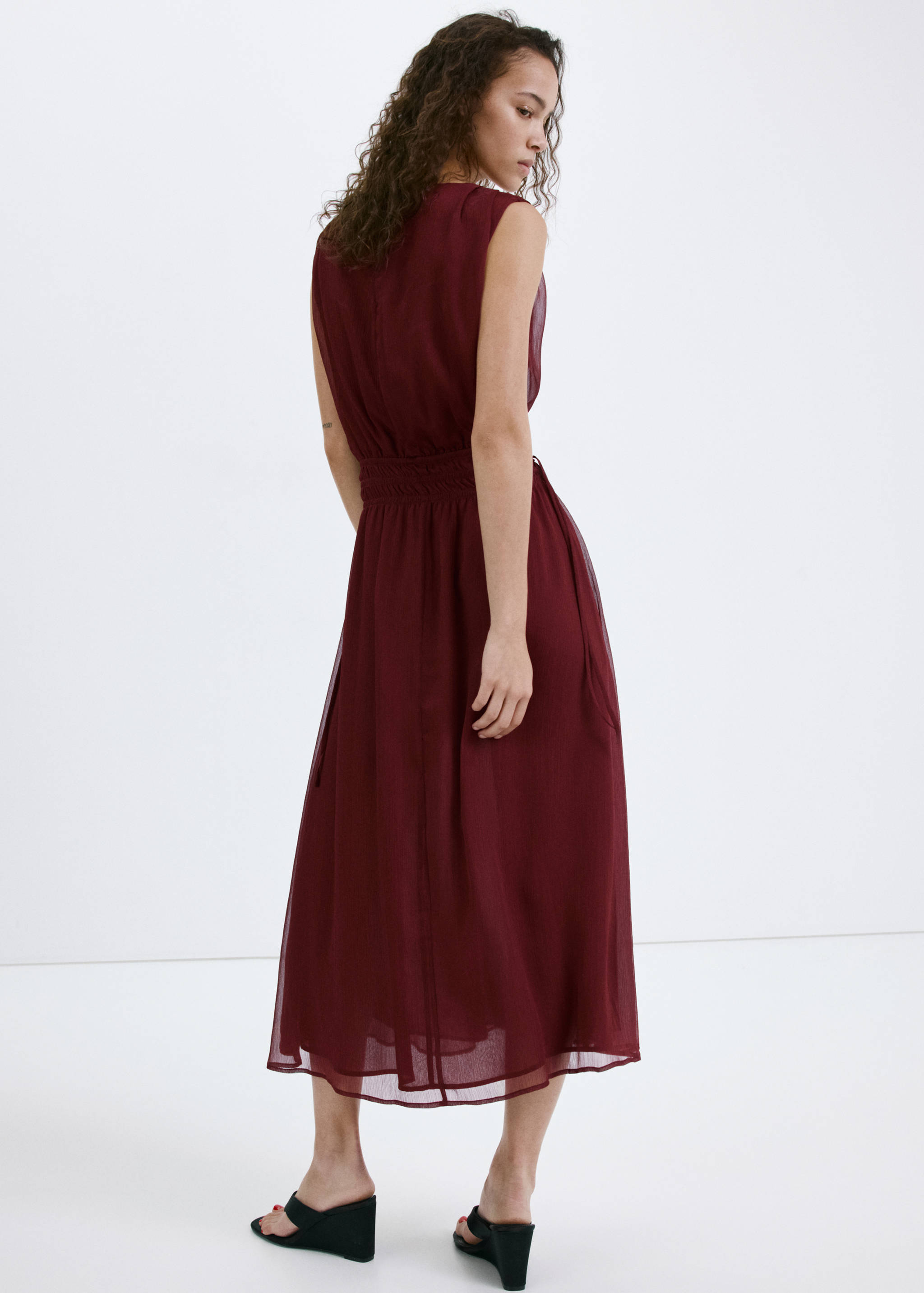 Robe fluide taille froncée - Verso de l’article