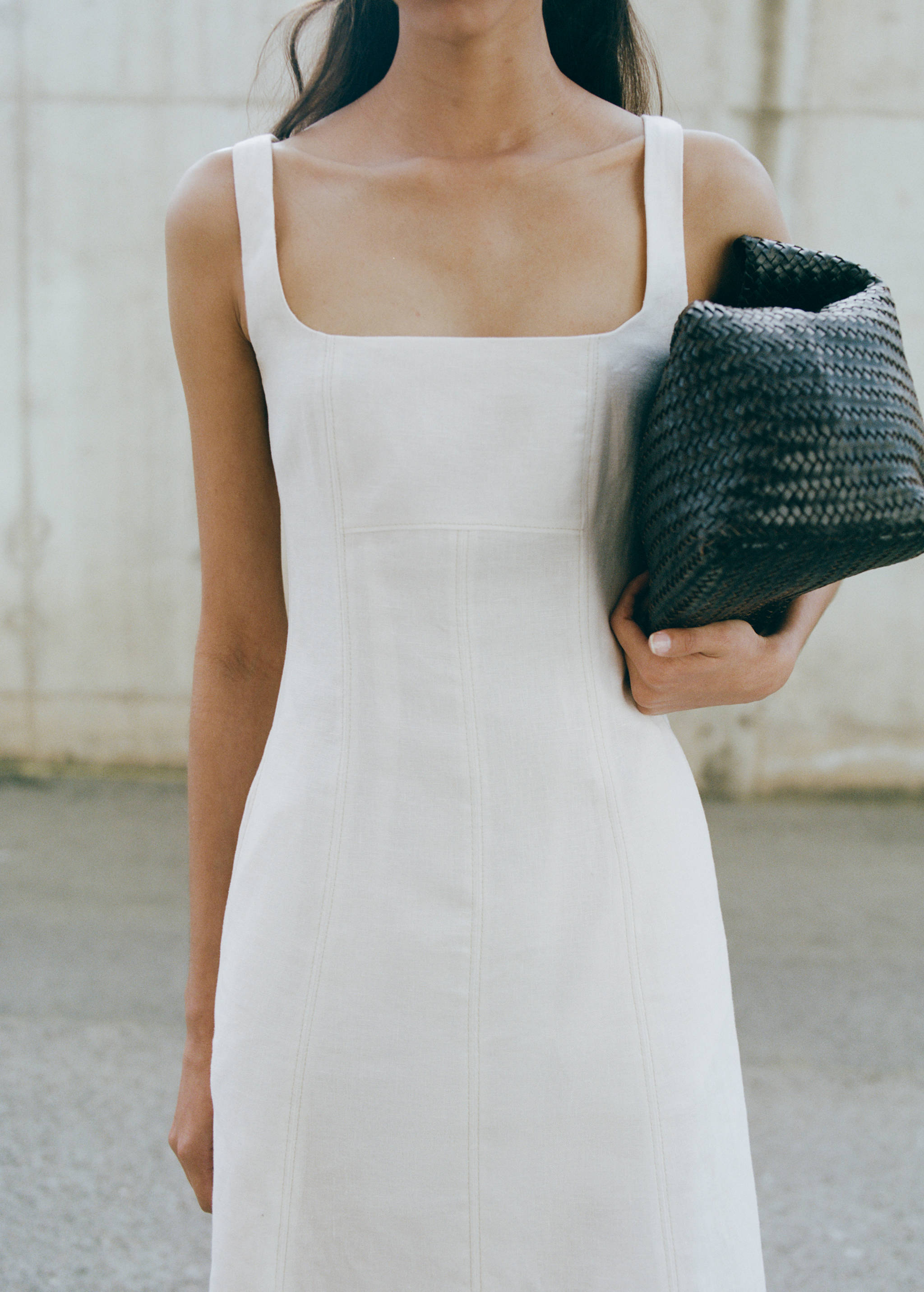 A-line linen dress - Medium plane