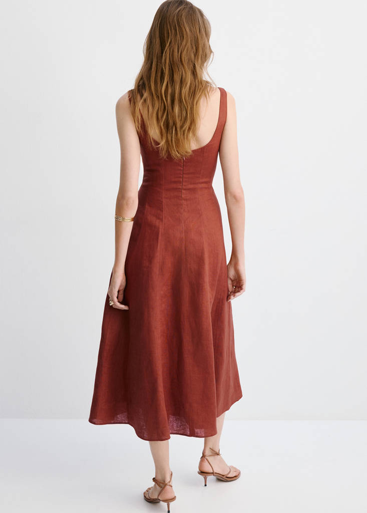 A-line linen dress - Women | MANGO United Kingdom