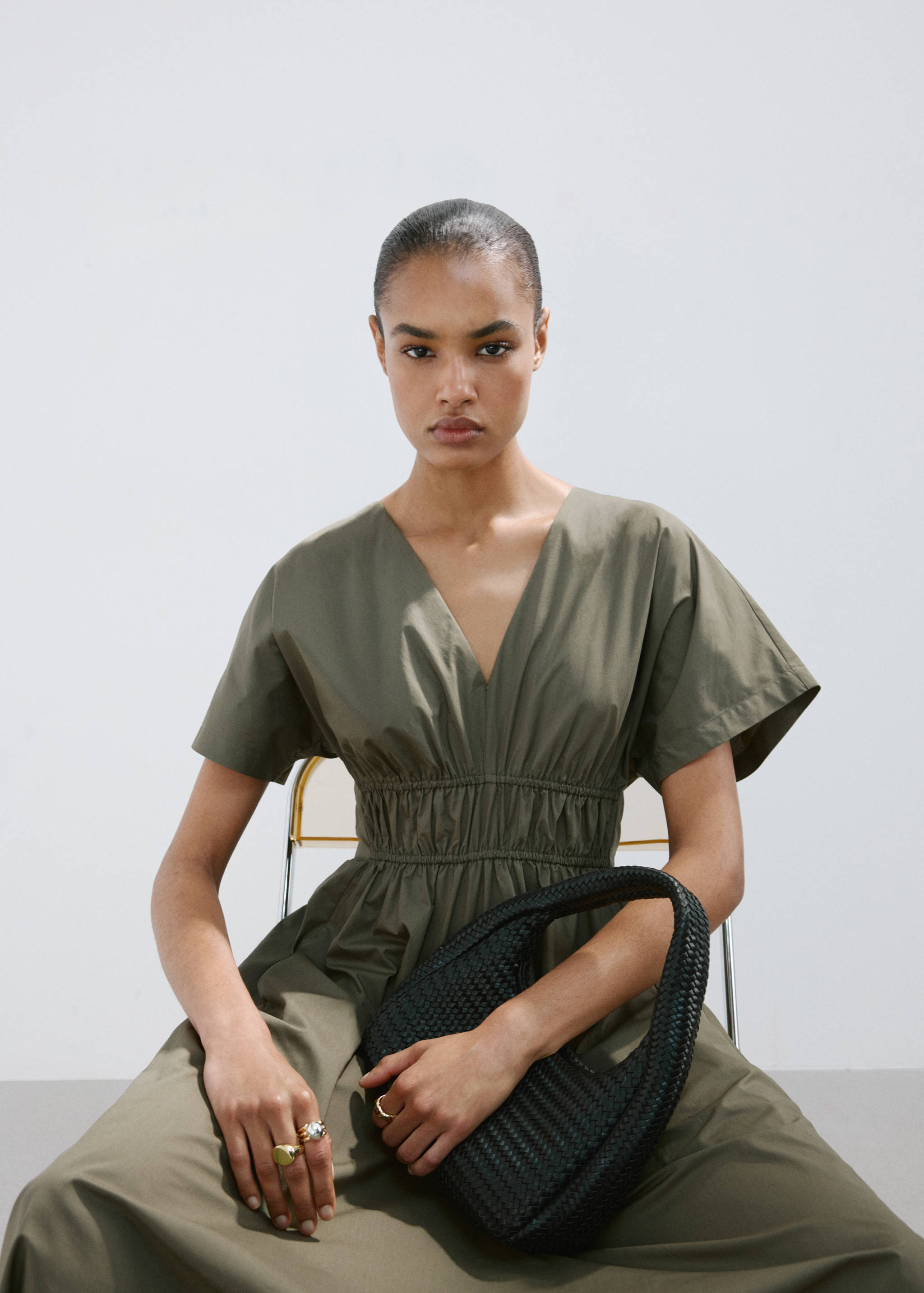 Robe coton col V - Détail de l'article 2