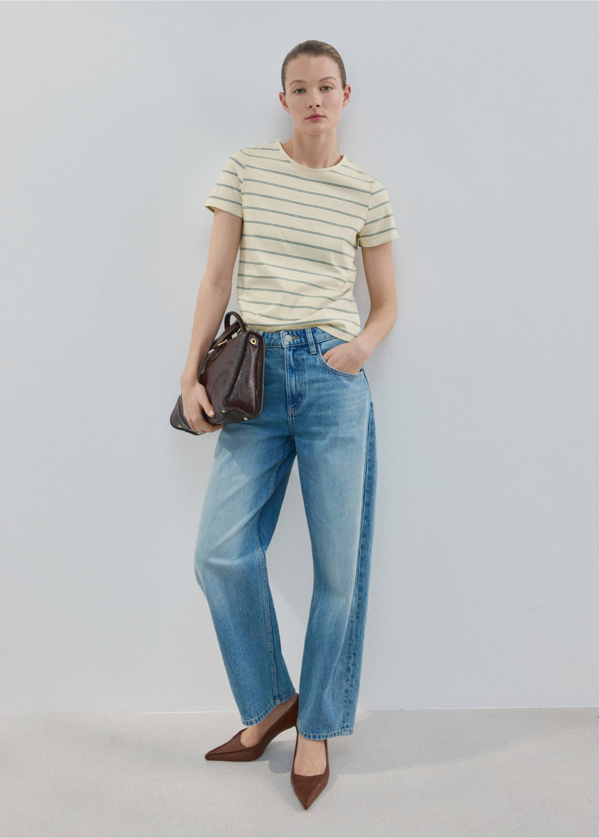 T-shirt ancli - General plane, Pastel Yellow. Ref: 27019080-00.