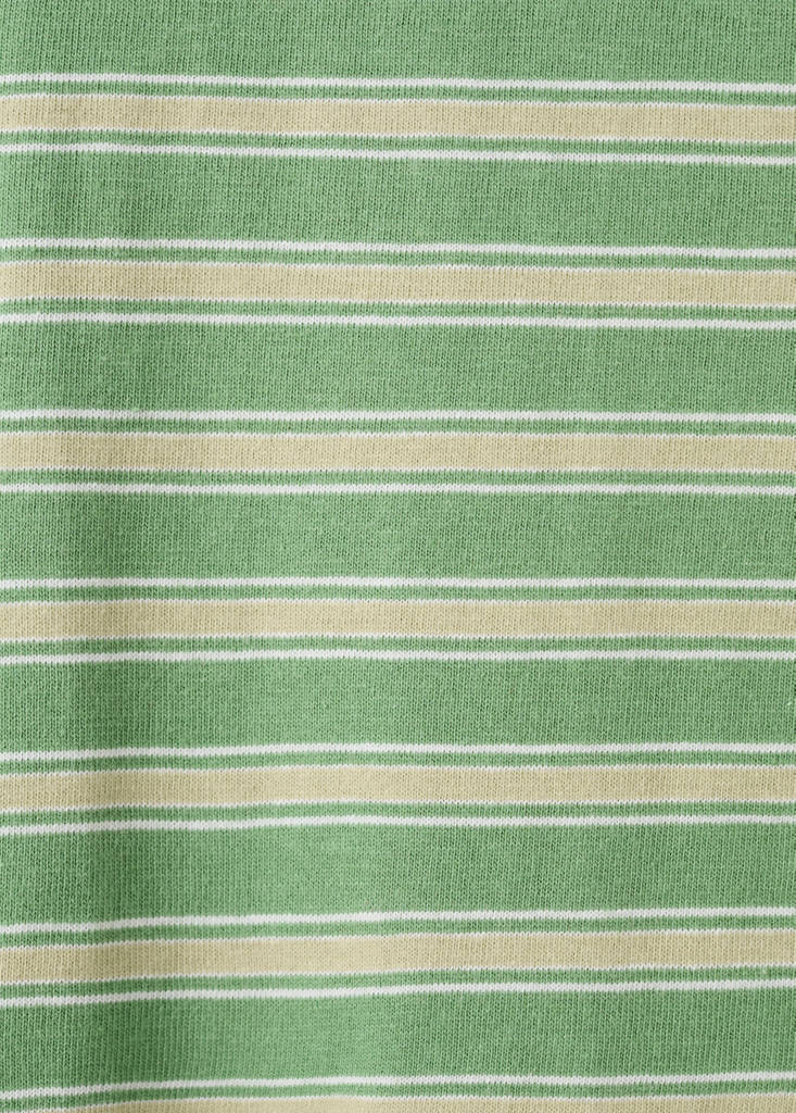 Striped cotton T-shirt — Pastel Green