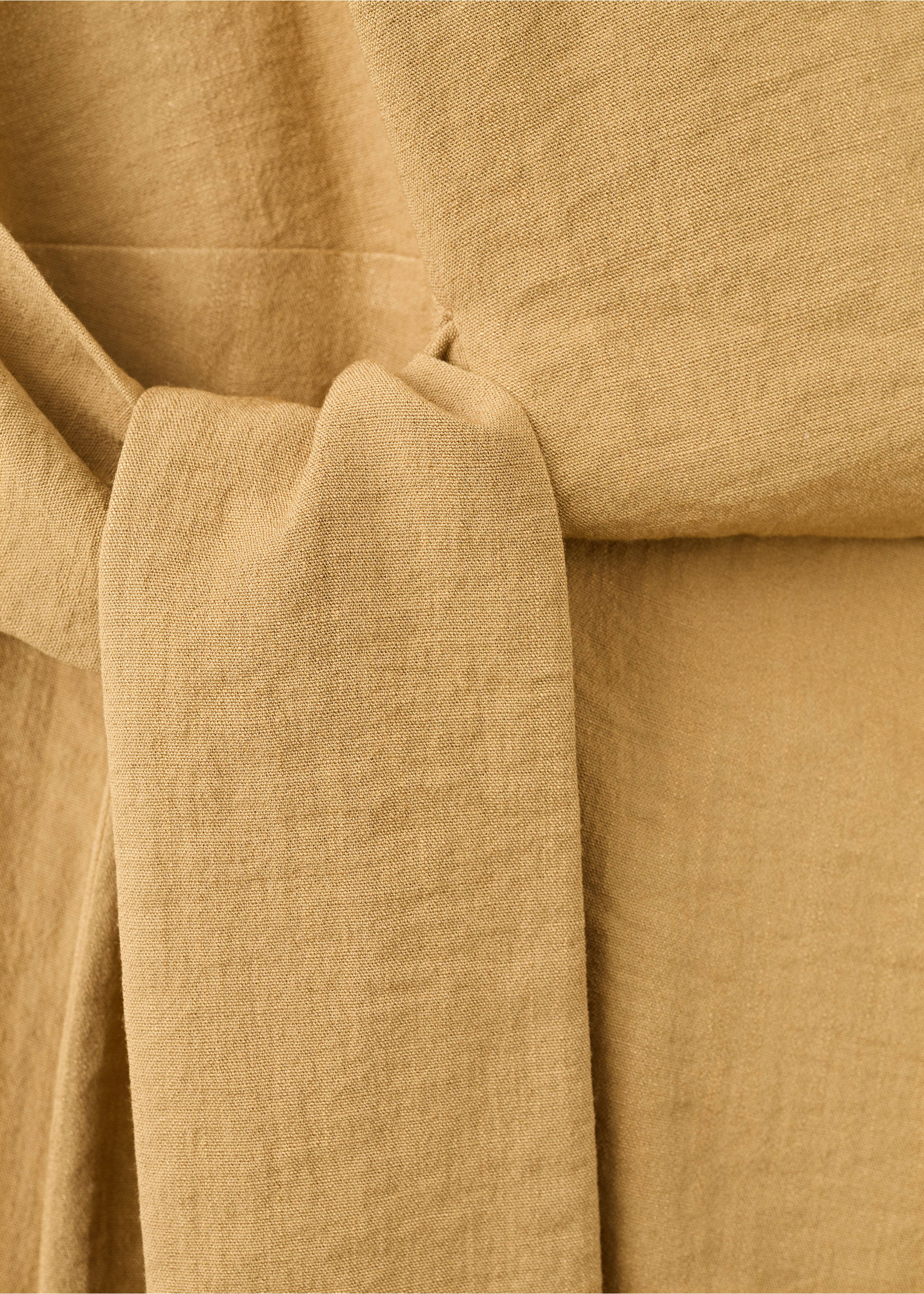 Bow short dress - Details of the article 0, Medium Brown. Ref: 27019081-00.