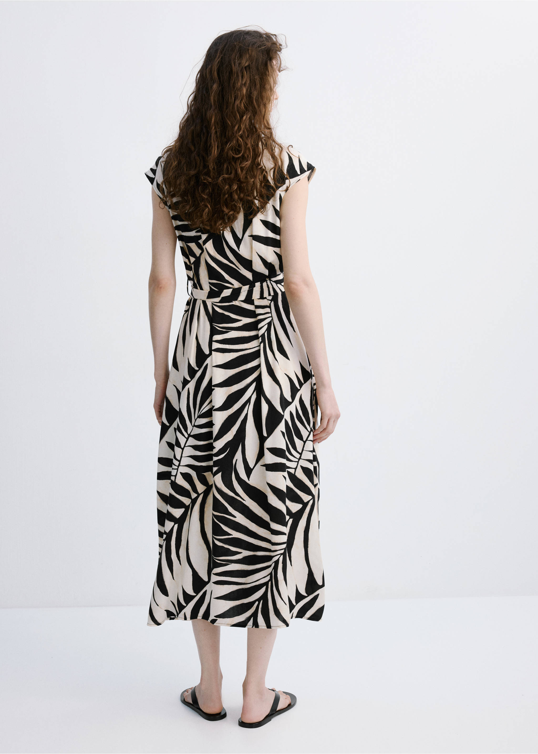 Robe chemisier imprimée - Verso de l’article, Noir. Ref: 27019083-00.