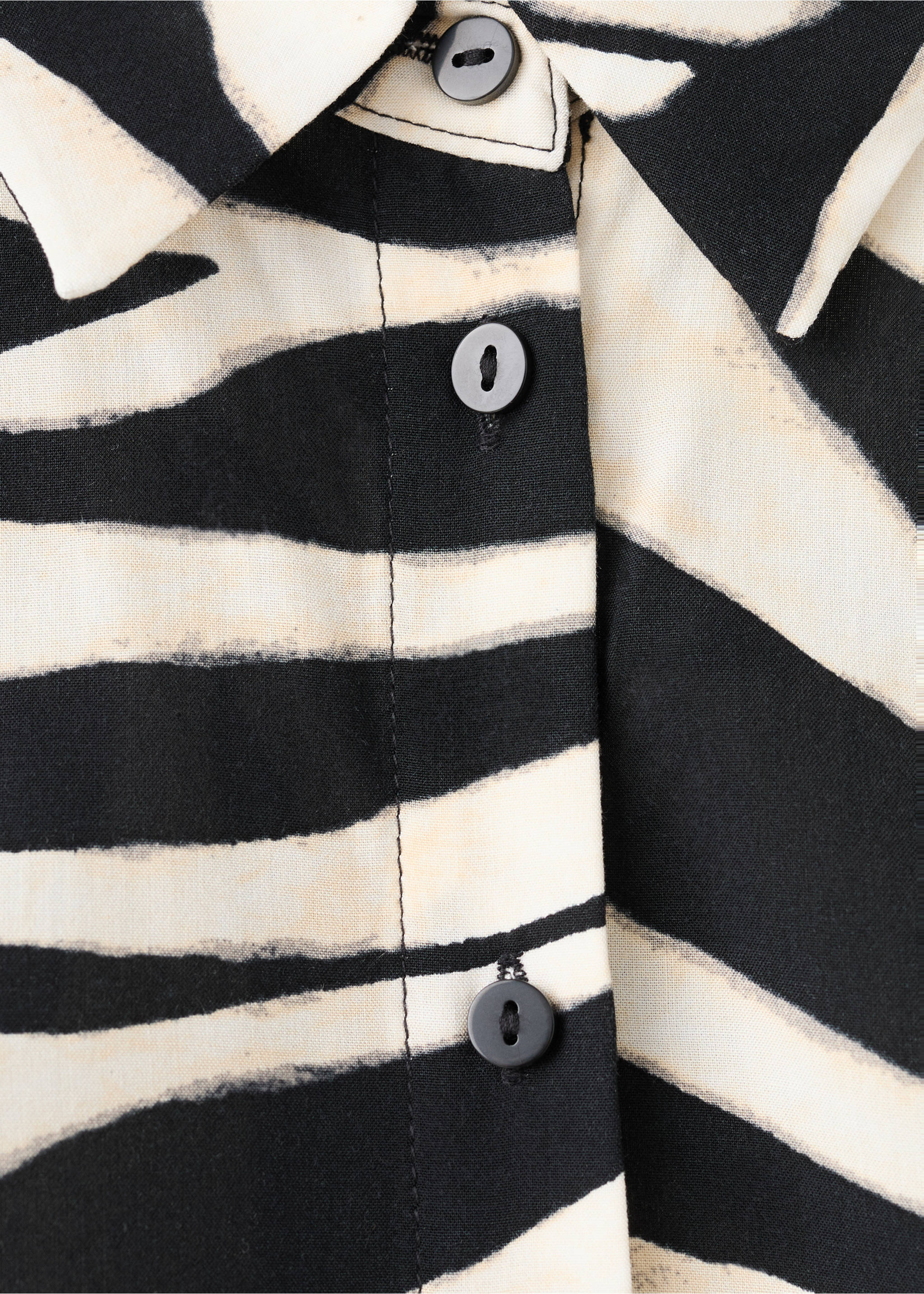 Robe chemisier imprimée - Détail de l'article 8, Noir. Ref: 27019083-00.