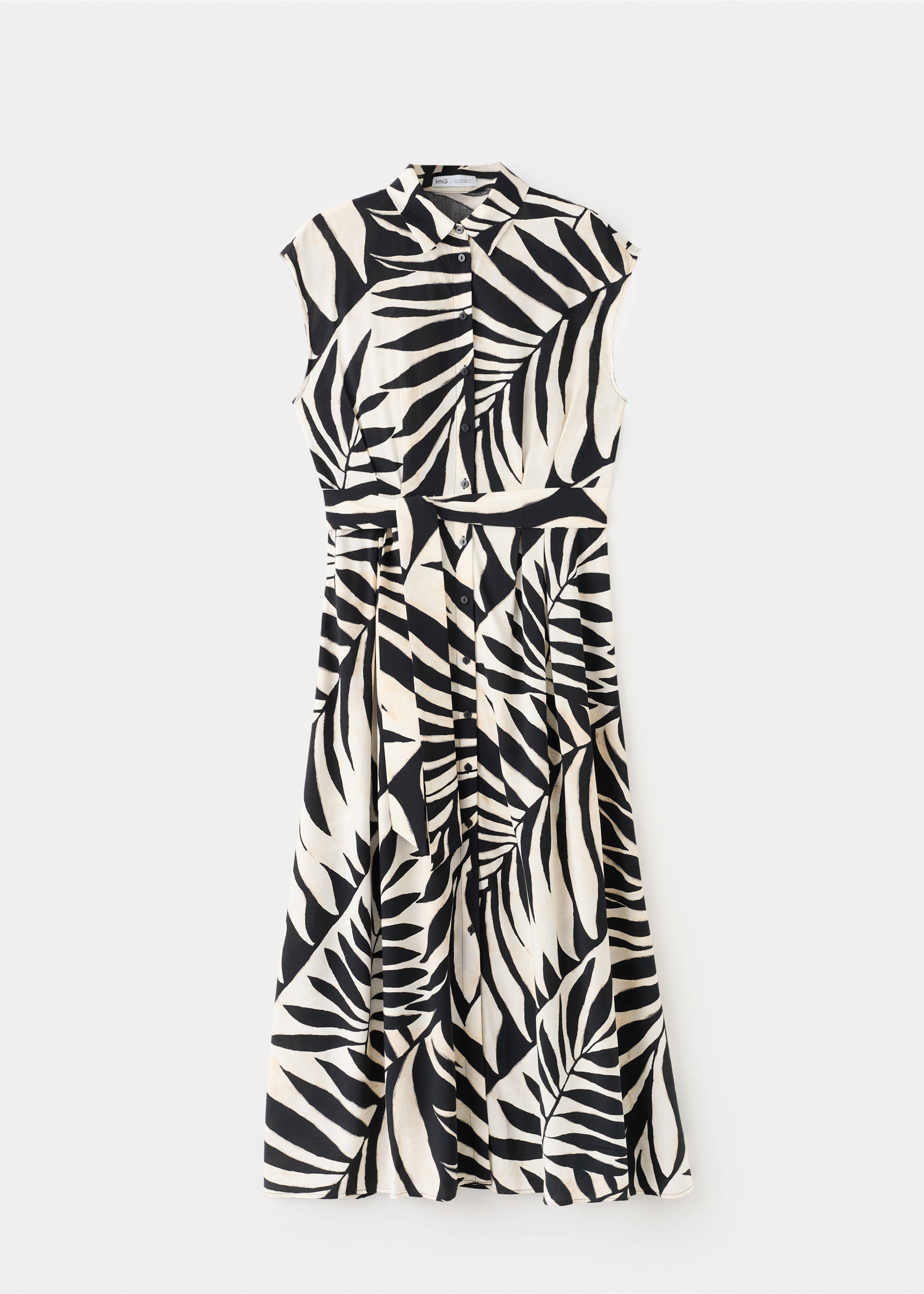 Robe chemisier imprimée - Article sans modèle, Noir. Ref: 27019083-00.