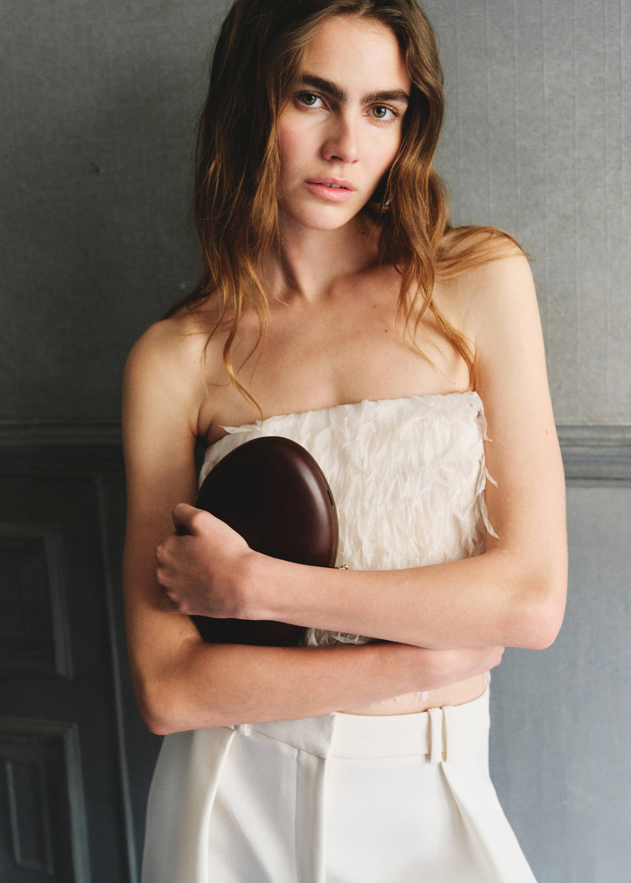 Textured crop top - Medium plane