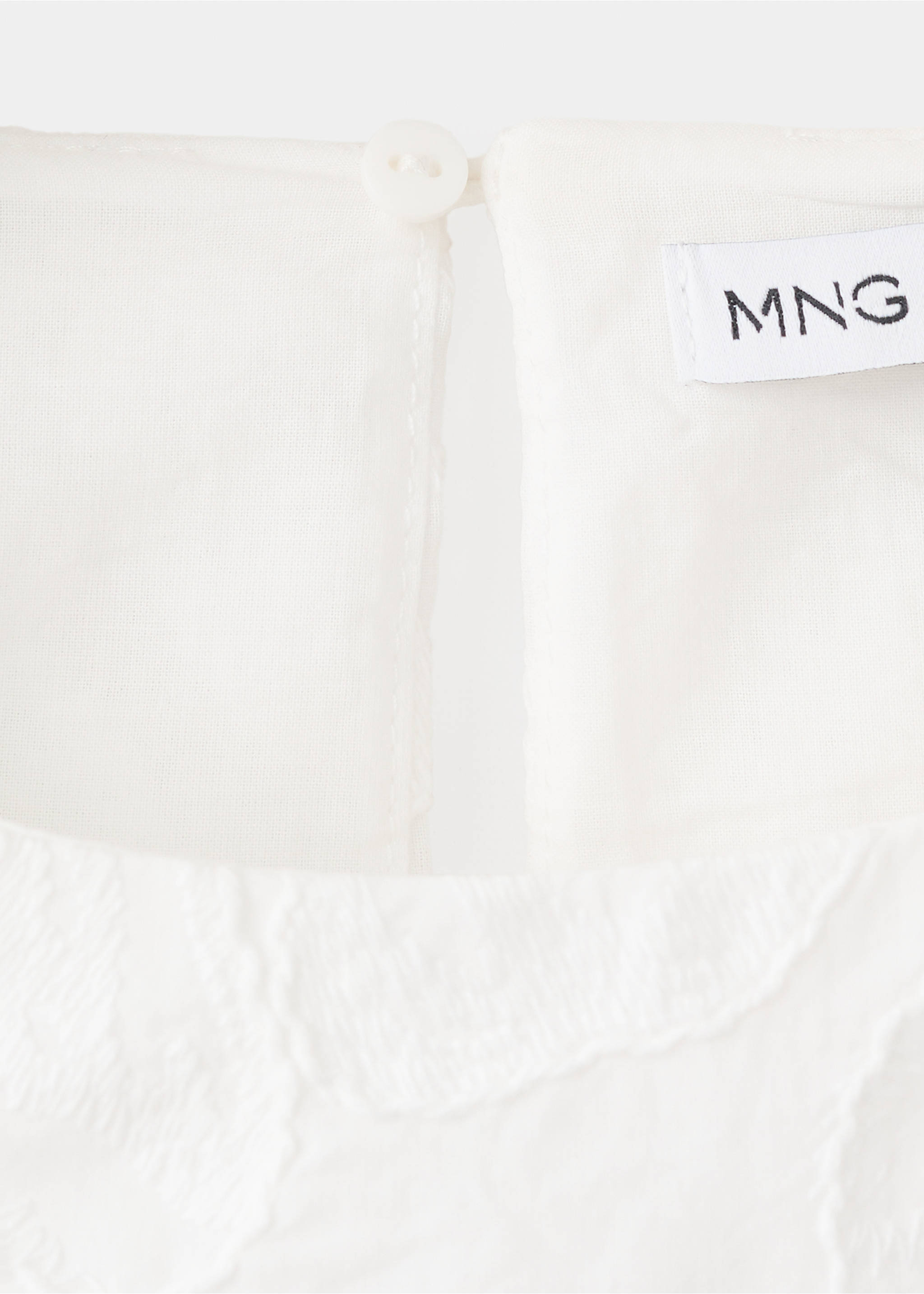 Floral embroidered cotton top - Details of the article 0, White. Ref: 27019086-00.