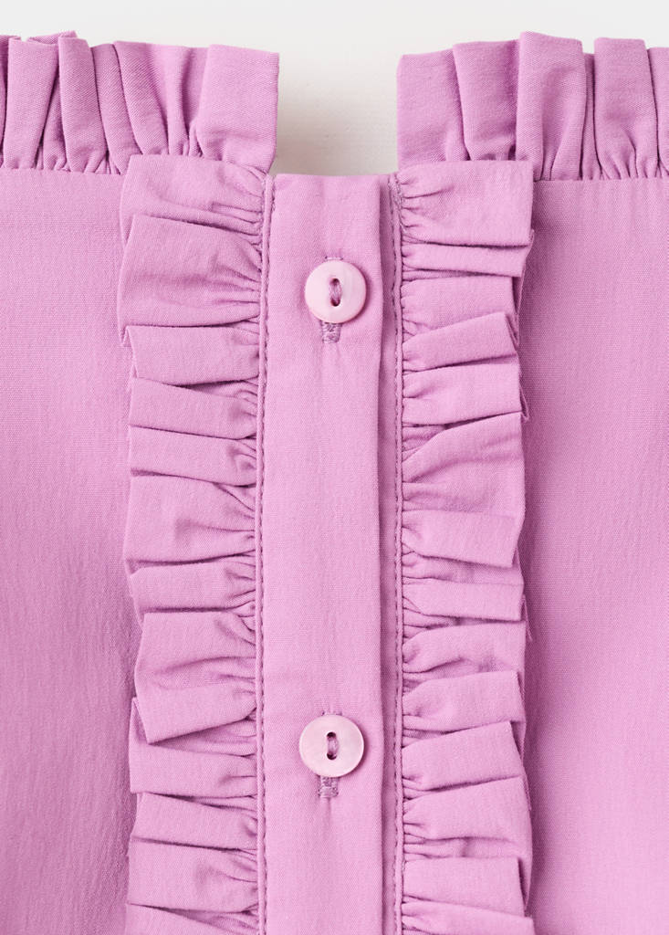Ruffle detail top — Pastel Pink
