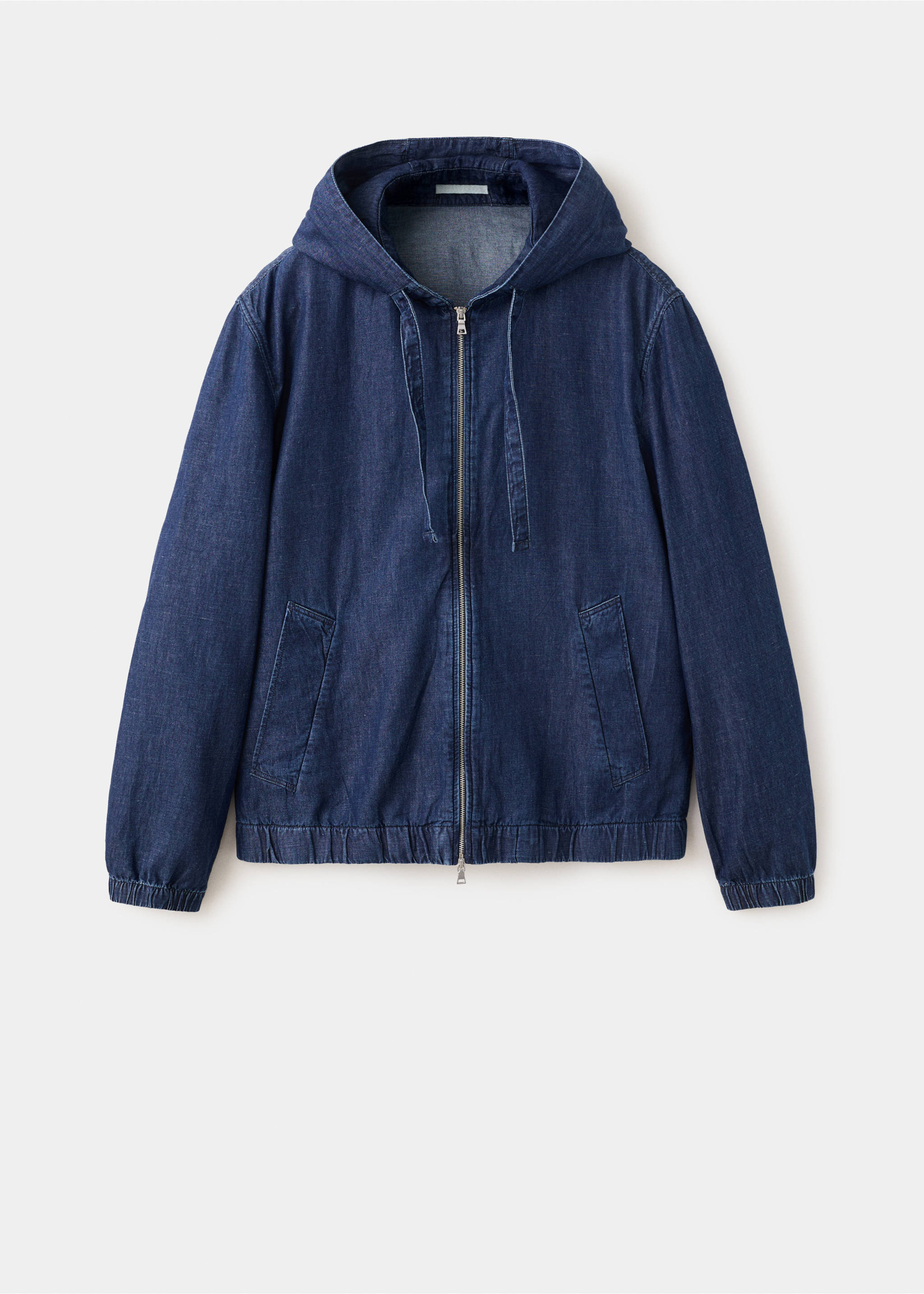 Veste denim capuche - Article sans modèle, Bleu encre. Ref: 27019206-00.