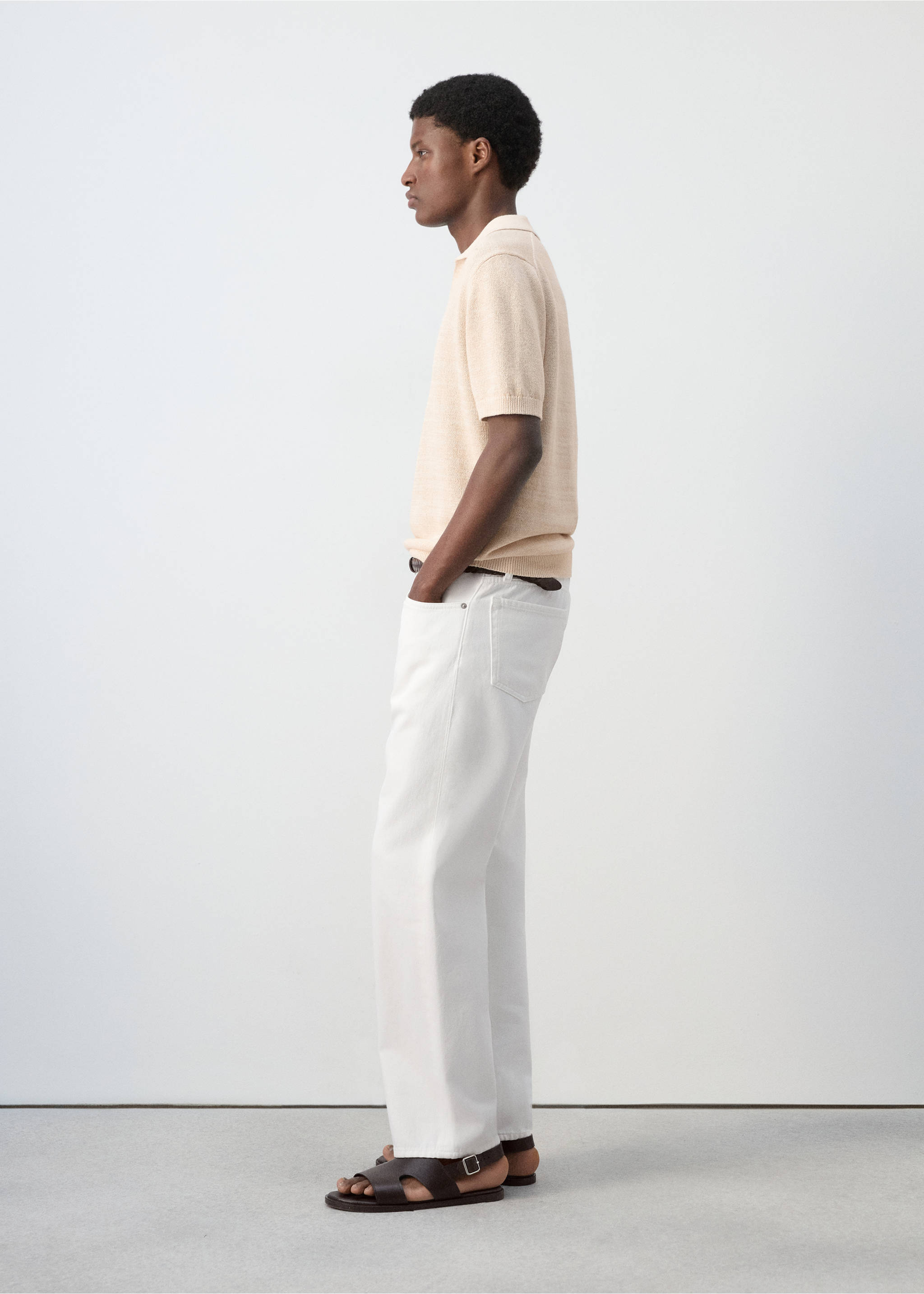 Texans 100% cotó regular fit - Detall de l'article 2, Blanc trencat. Ref: 27019208-00.