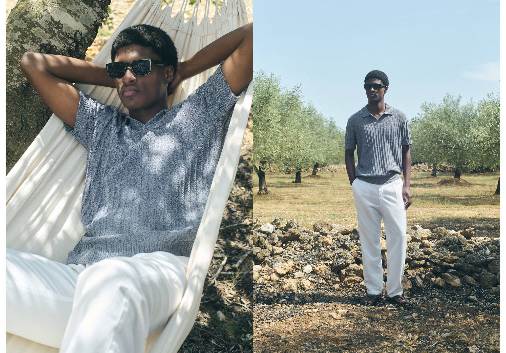 100% cotton fine-knit polo shirt - Panoramic plane