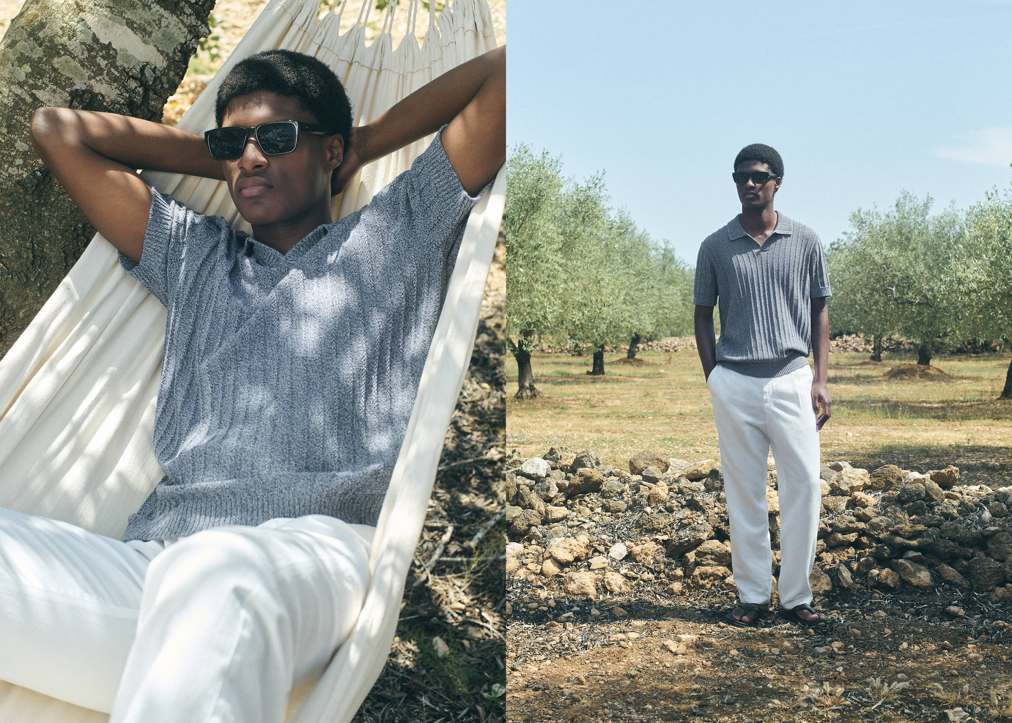 100% cotton fine-knit polo shirt - Panoramic plane