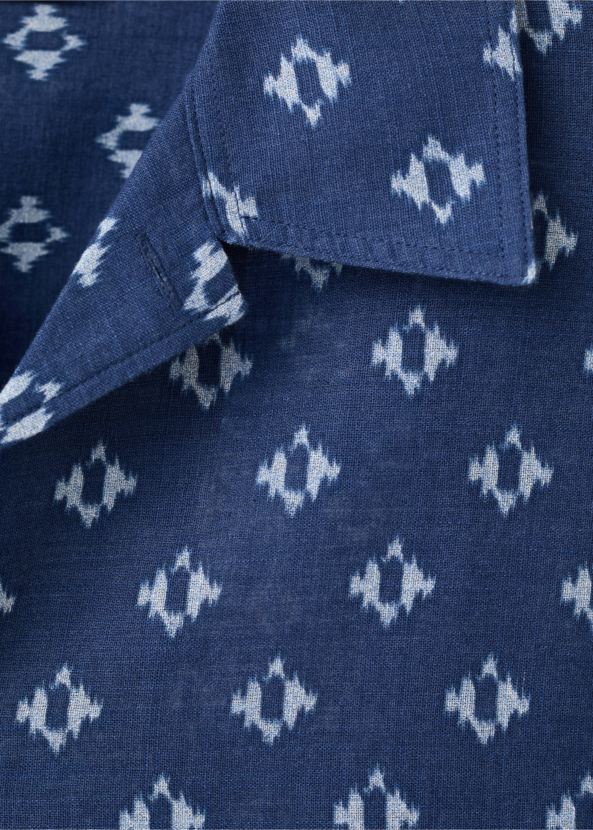 Camisa 100% algodón regular fit - Detalle del artículo 8, Azul indigo. Ref: 27019211-00.