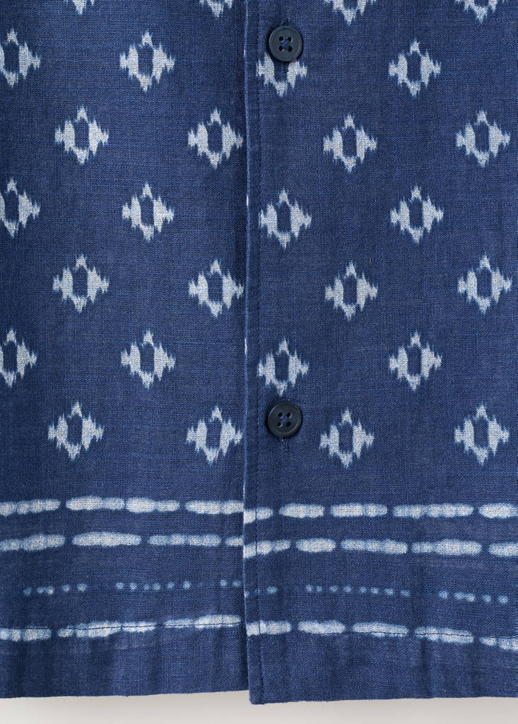 Regular-fit 100% cotton shirt — Indigo Blue
