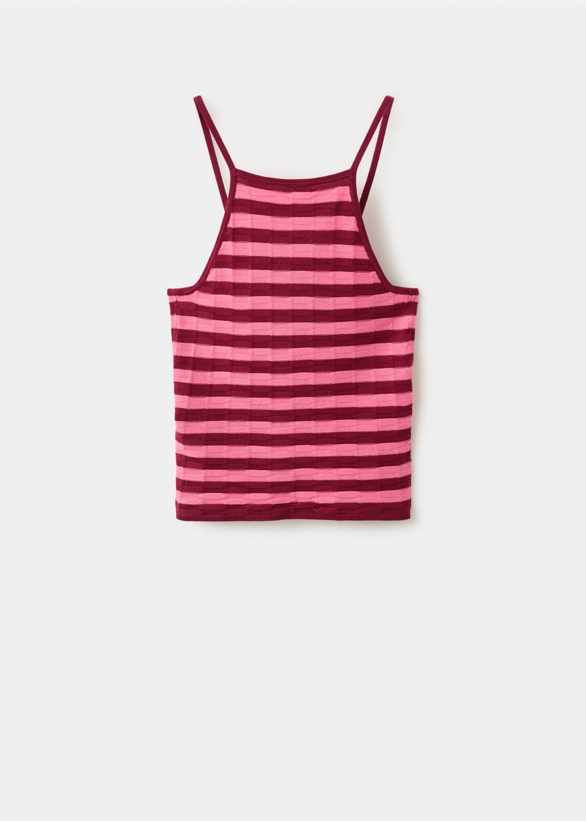 Open back knitted top - Article without model, Pink. Ref: 27019215-00.