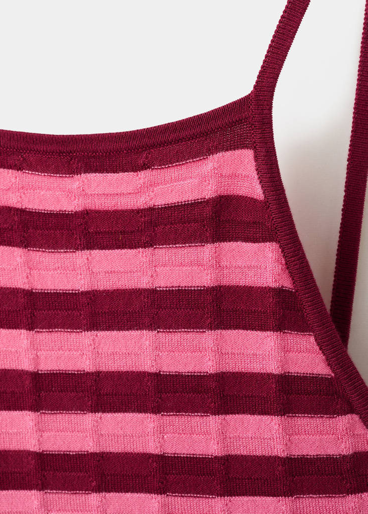 Open back knitted top — Pink