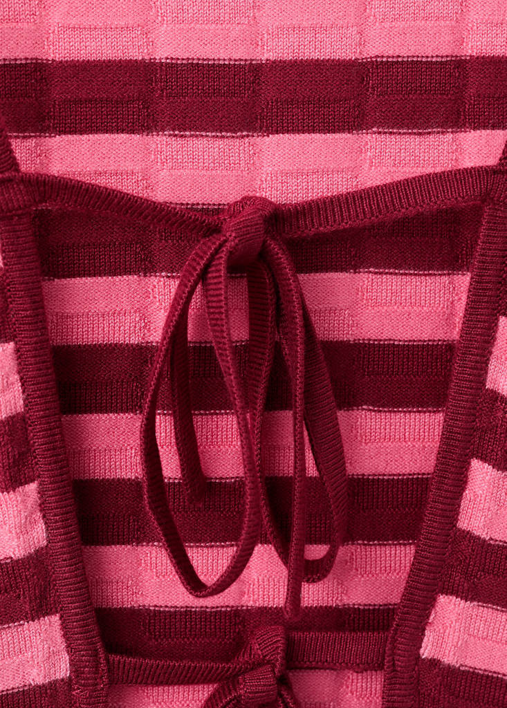 Open back knitted top — Pink