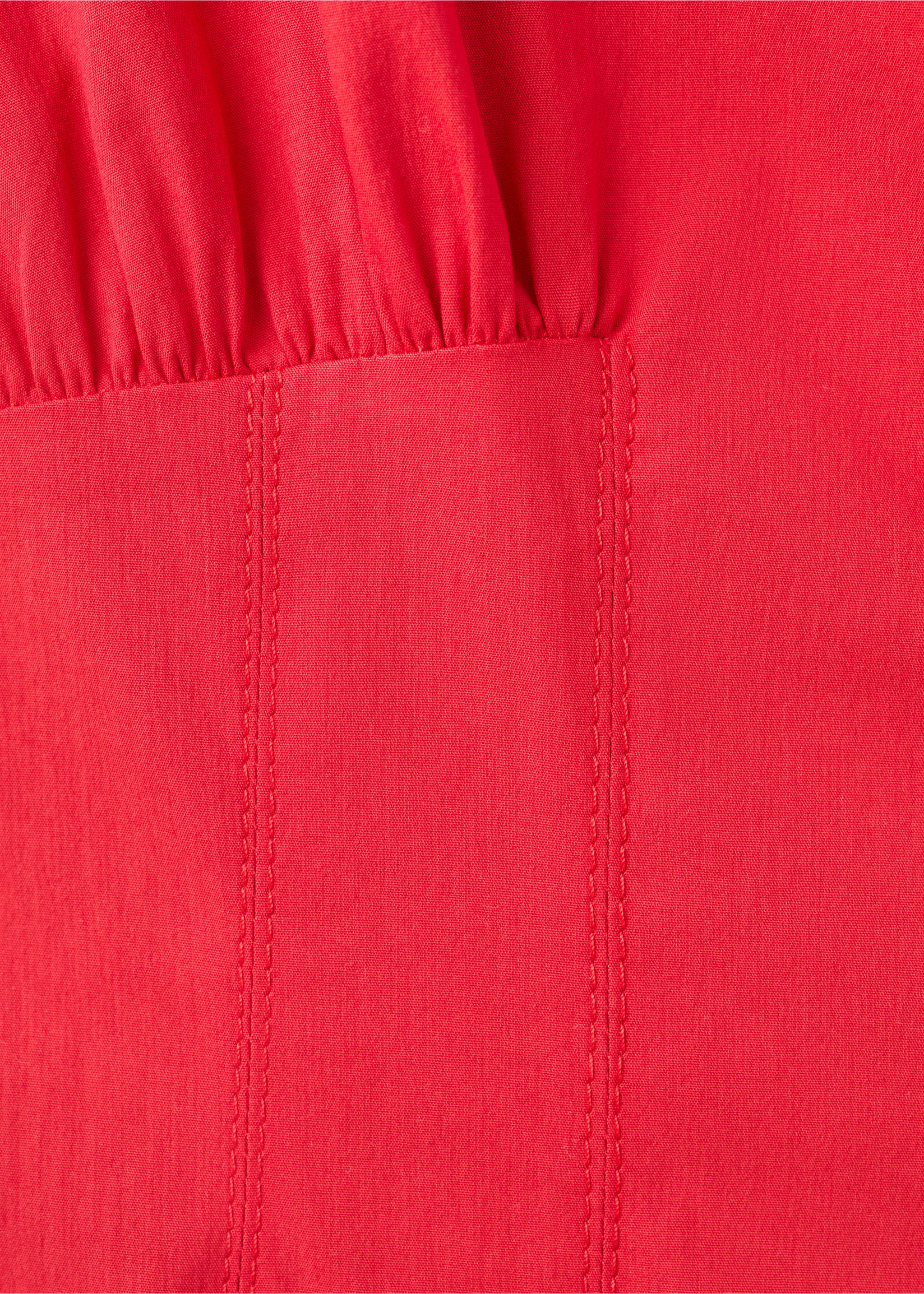 Long flared dress - Details of the article 8, Red. Ref: 27019219-00.
