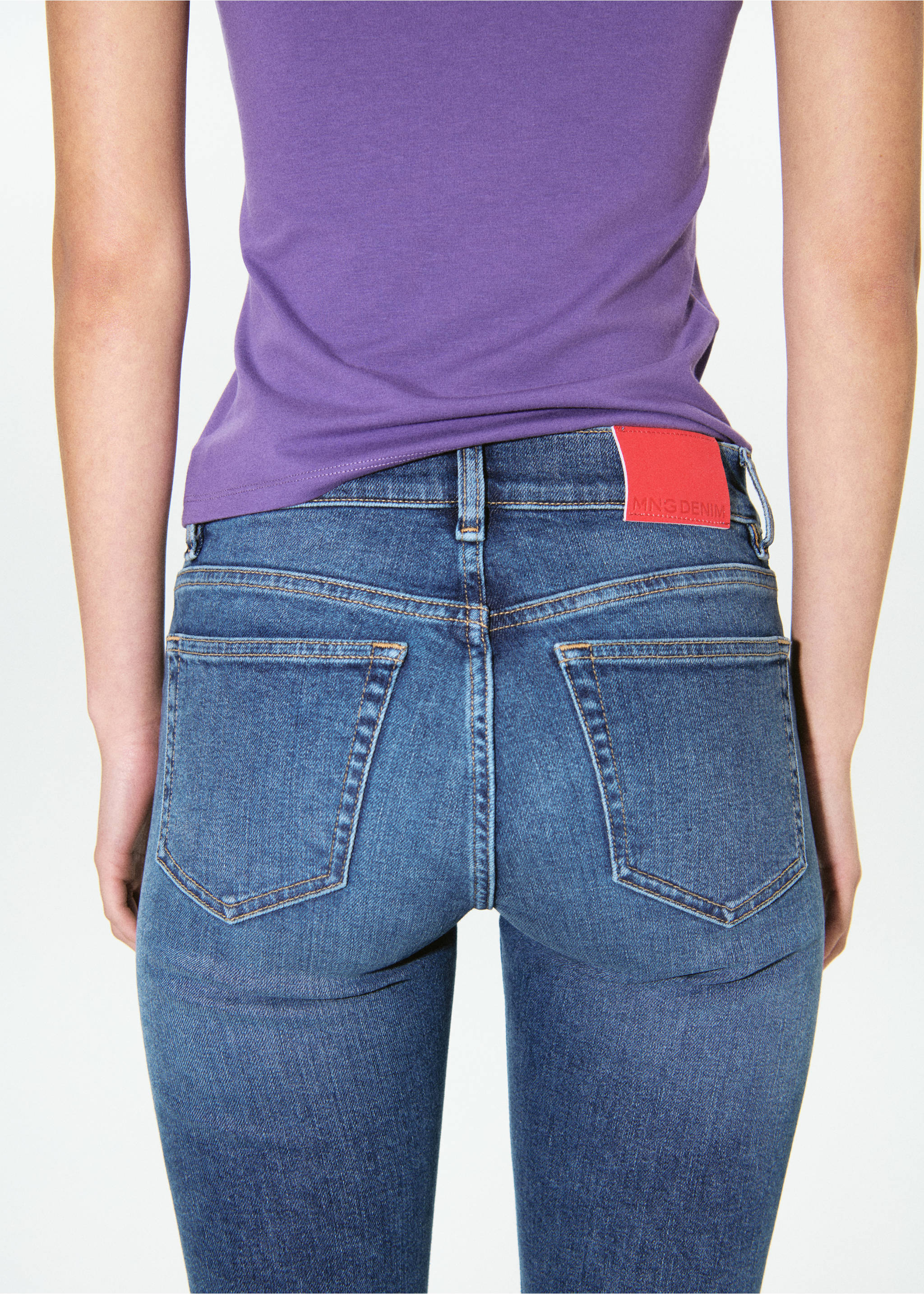 Low-rise skinny jeans - Reverse of the article, Medium Blue. Ref: 27019220-00.