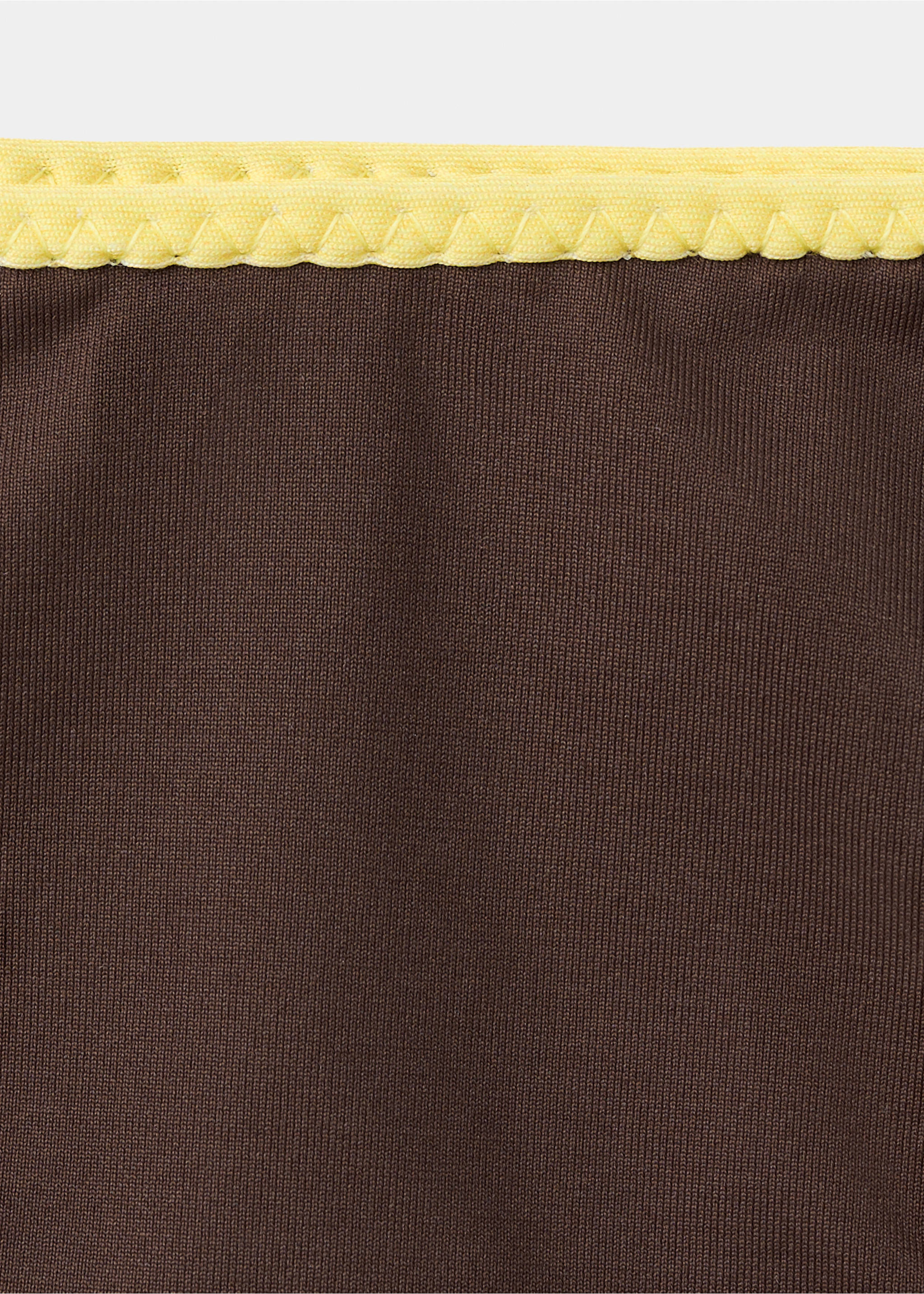 Bas de bikini avec liserés contrastés - Détail de l'article 8, Chocolat. Ref: 27019410-00.