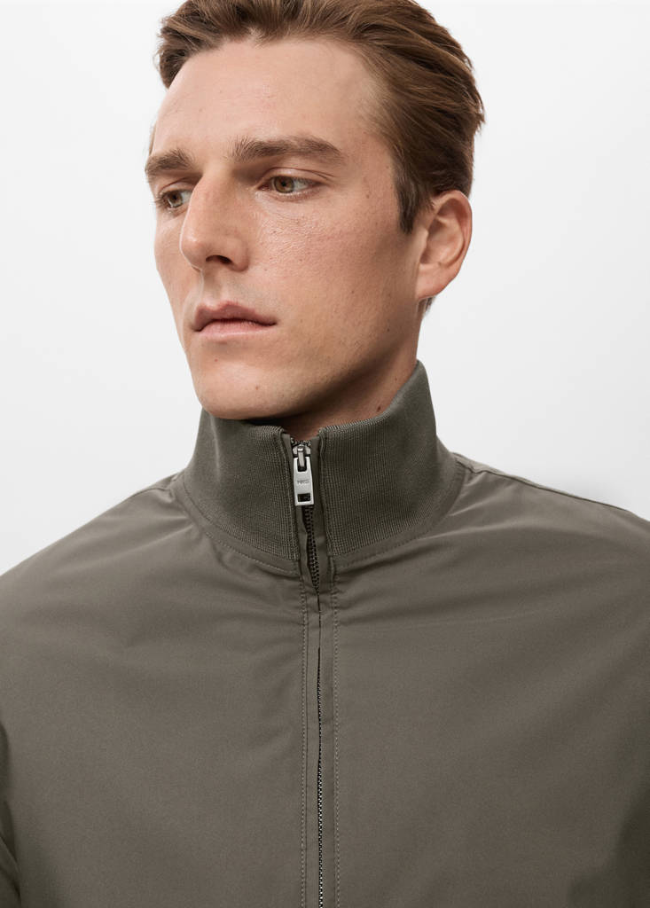 Water-repellent bomber jacket — Khaki
