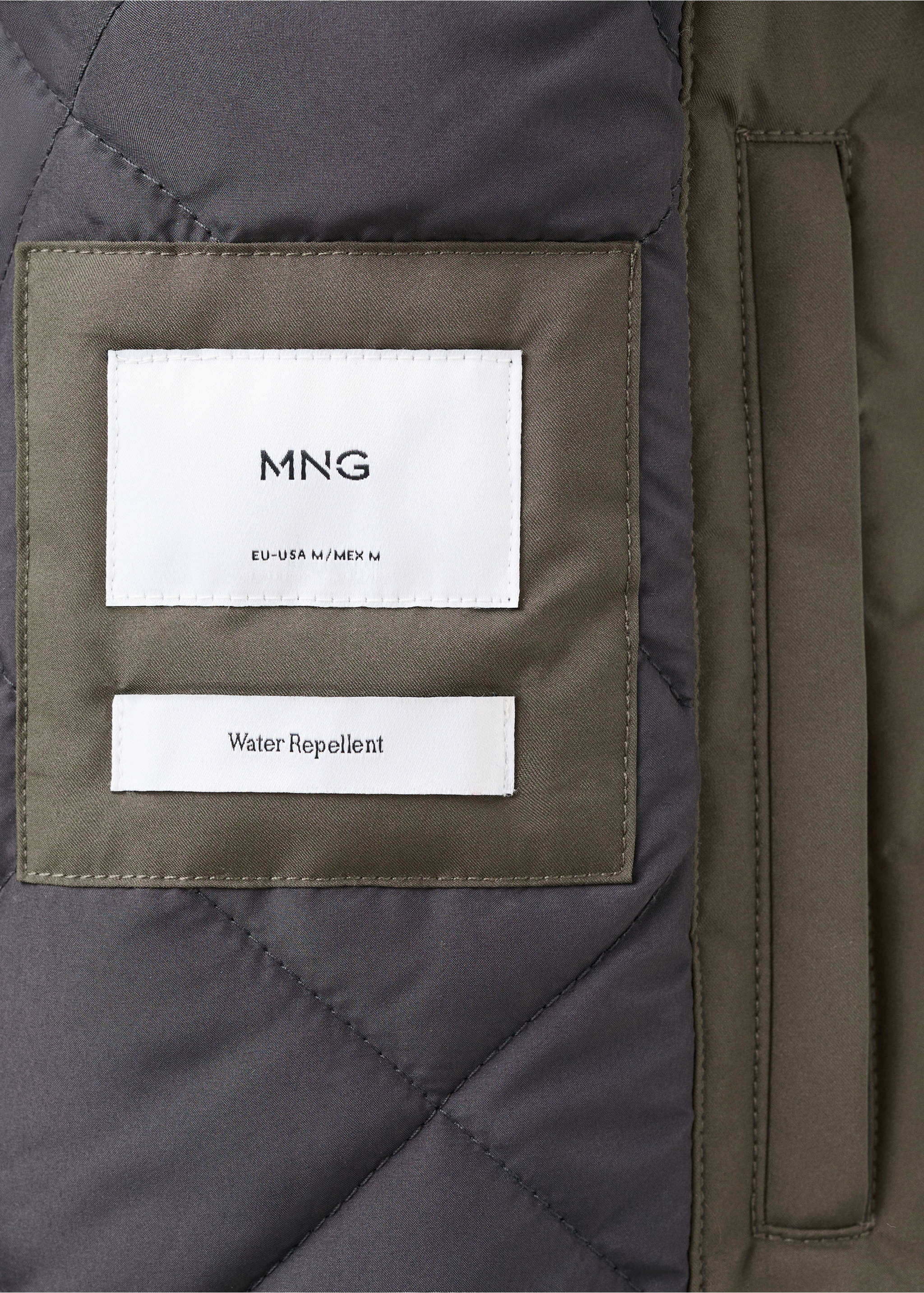 Water-repellent bomber jacket - Details of the article 0, Khaki. Ref: 27021181-00.