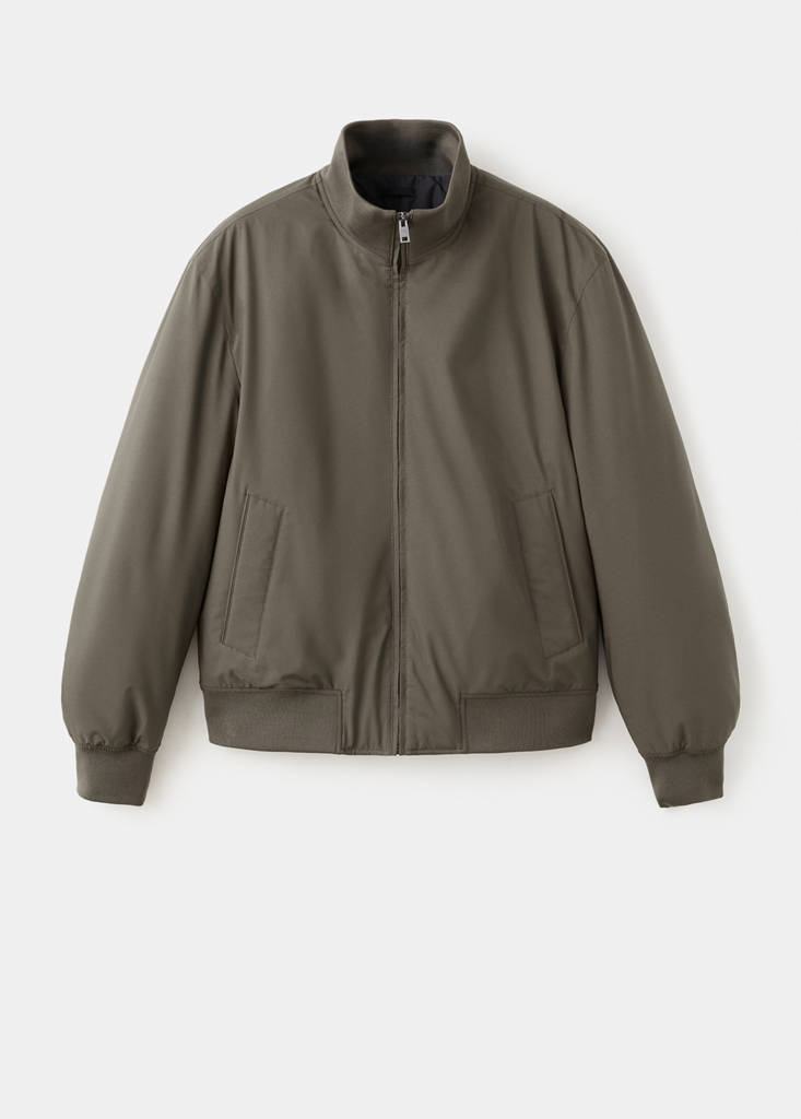 Water-repellent bomber jacket — Khaki