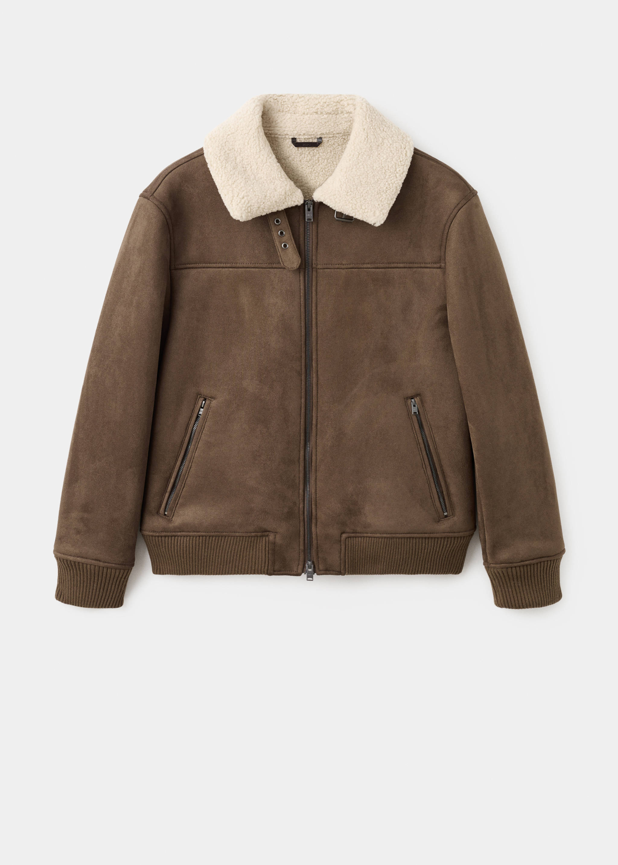Faux-shearling suede jacket - Article without model