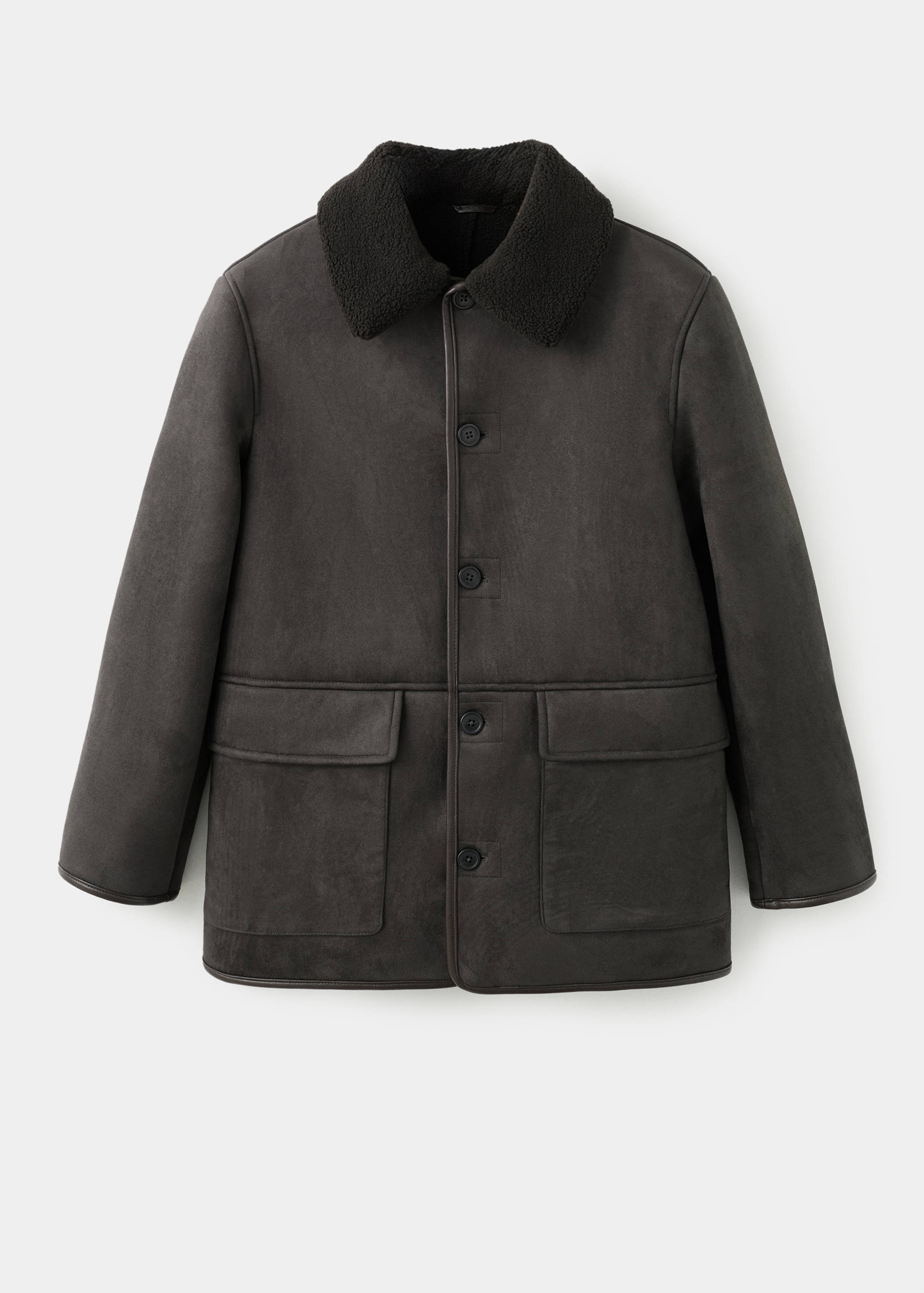 Veste imitation daim et mouton retourné - Article sans modèle