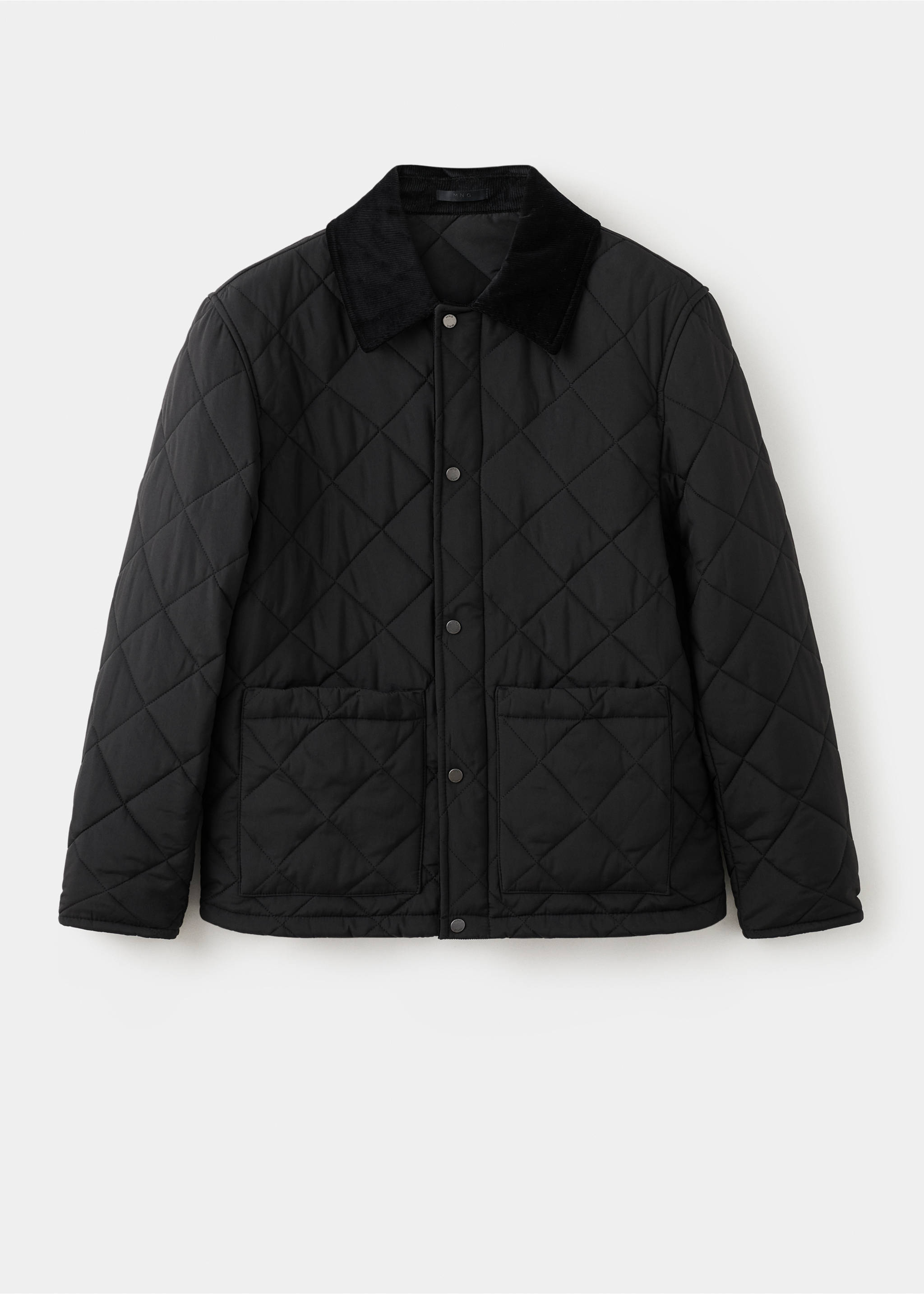 Quilted water repellent jacket - Article without model, Black. Ref: 27021184-00.